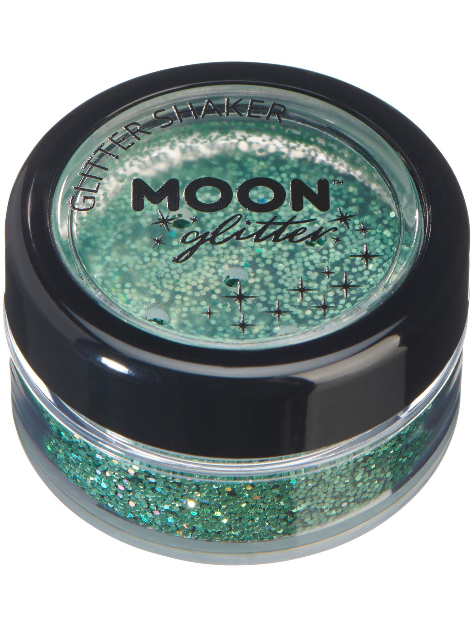 Moon Creations Holographic Glitter Shakers, Green, Single, 5g