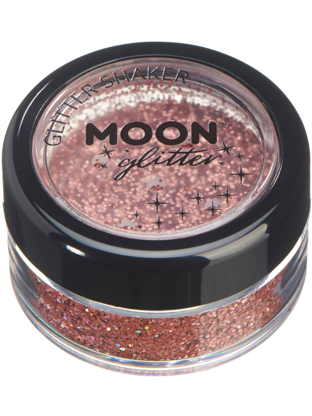 Moon Creations Holographic Glitter Shakers,Rose Gold, Single, 5g