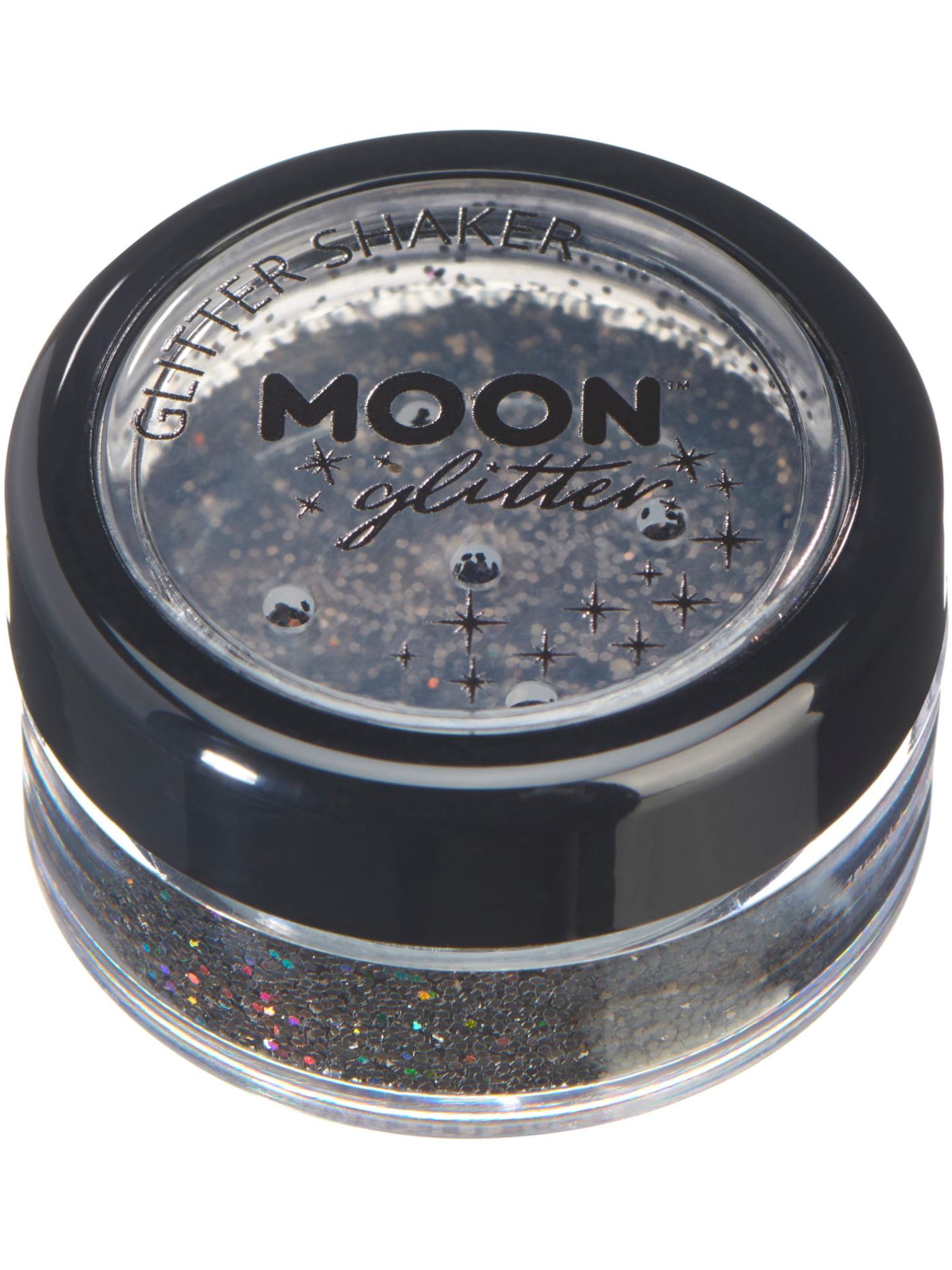 Moon Creations Holographic Glitter Shakers, Black, Single, 5g