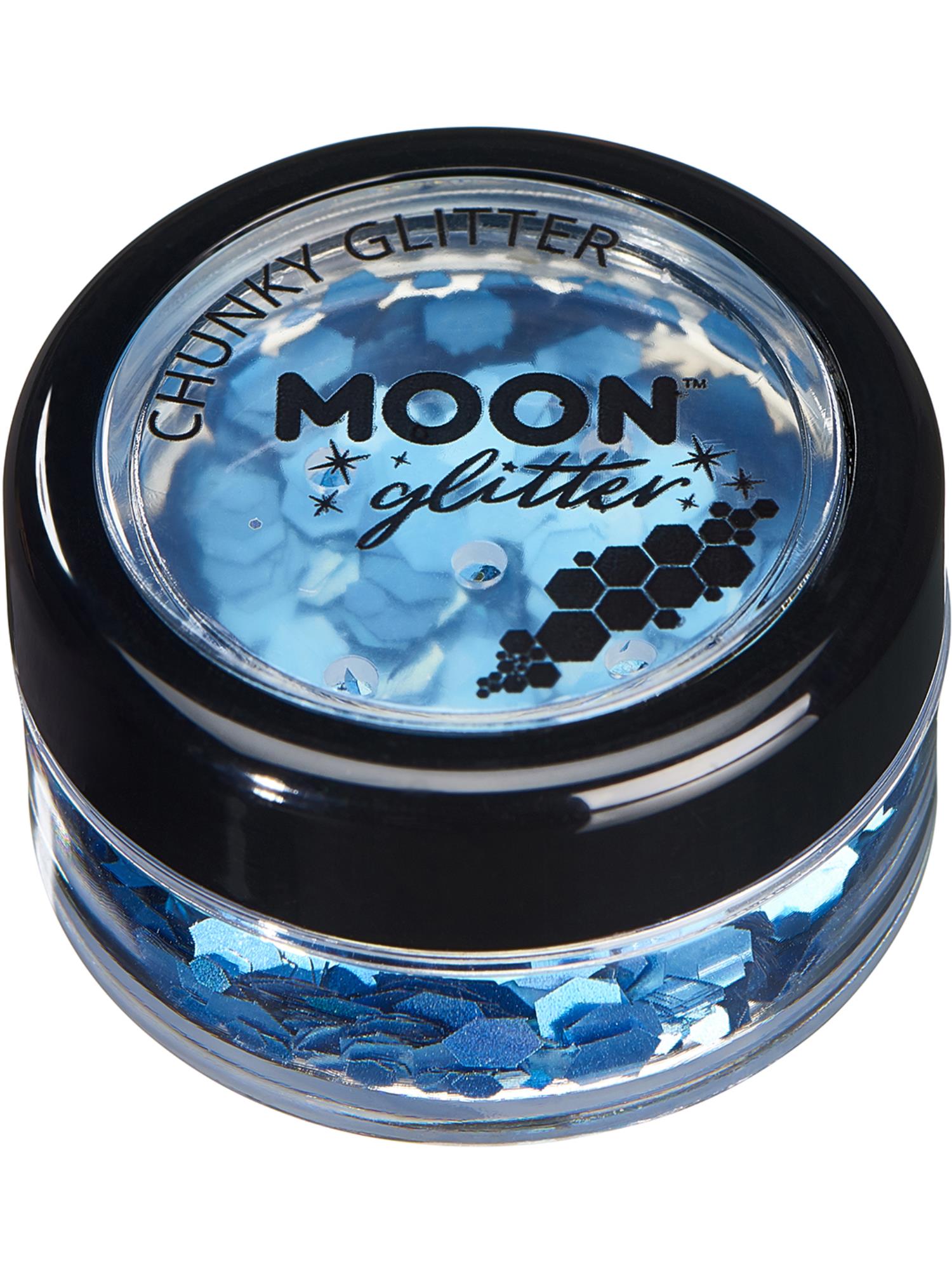 Moon Creations Glitter Holographic Chunky Glitter, Blue, Single, 3g