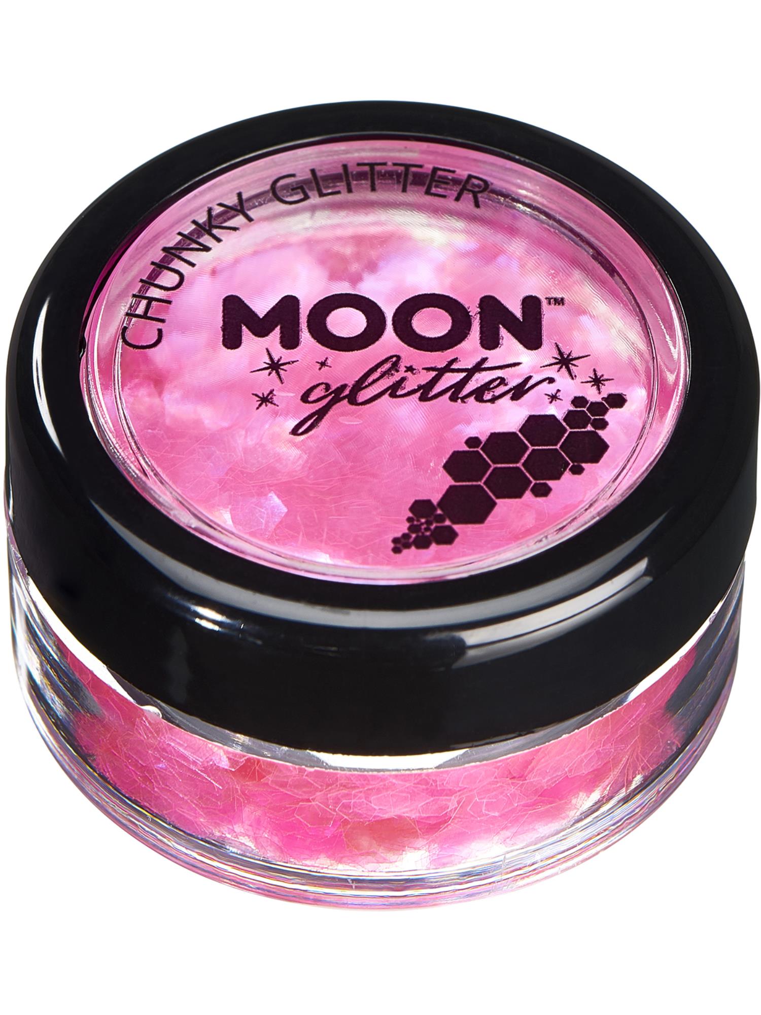 Moon Creations Glitter Iridescent Chunky Glitter, Pink, Single, 3g