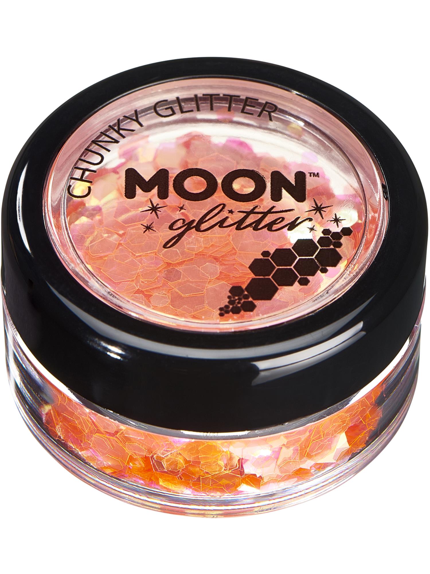 Moon Creations Glitter Iridescent Chunky Glitter, Orange, Single, 3g
