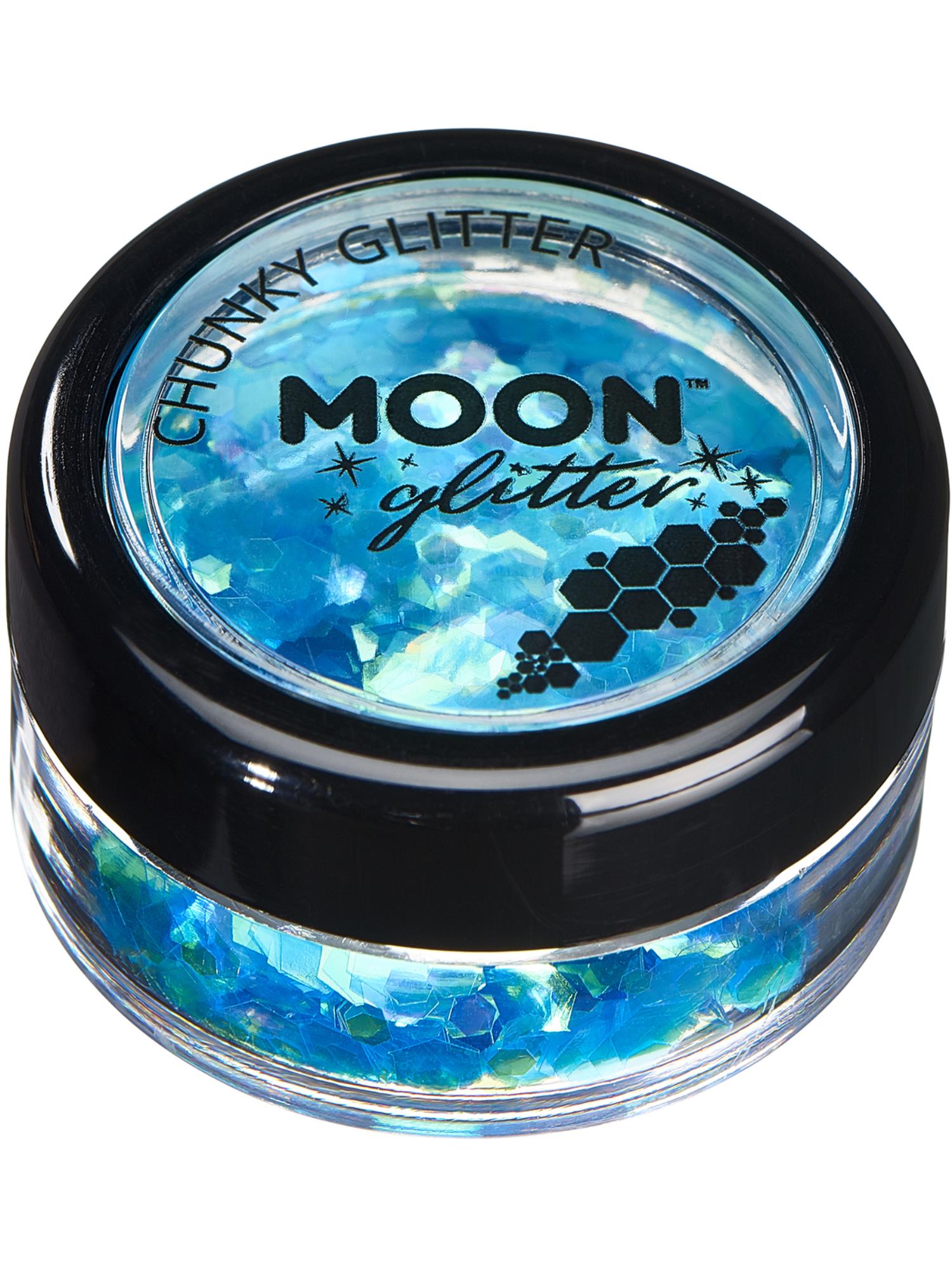 Moon Creations Glitter Iridescent Chunky Glitter, Blue, Single, 3g