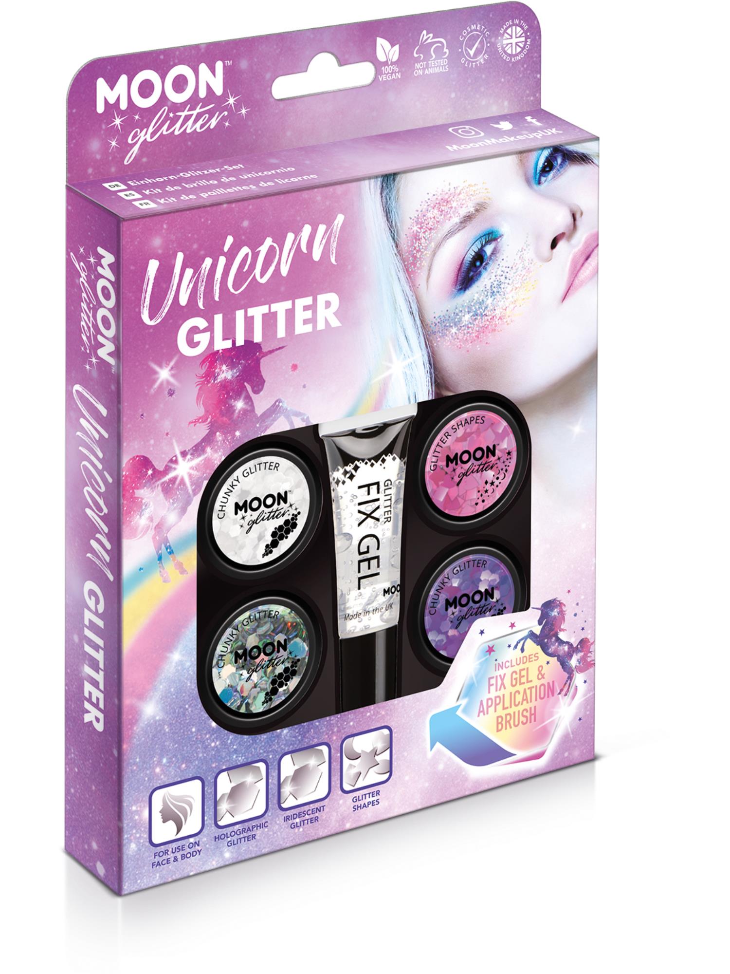 Moon Creations Glitter Unicorn Glitter Kit, Assorted, Boxset