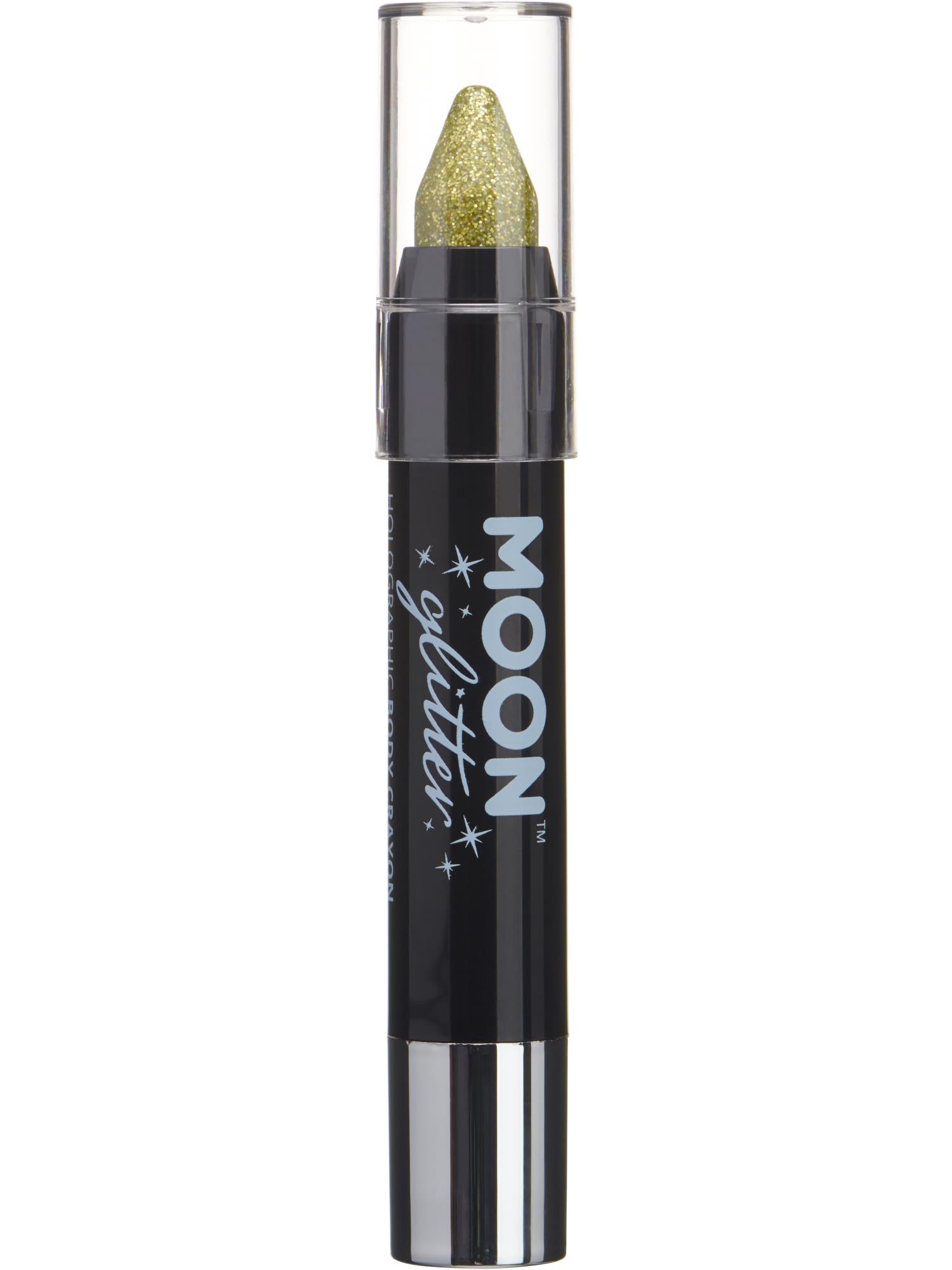 Moon Creations Glitter Holographic Body Crayons, Gold, Single, 3.2g