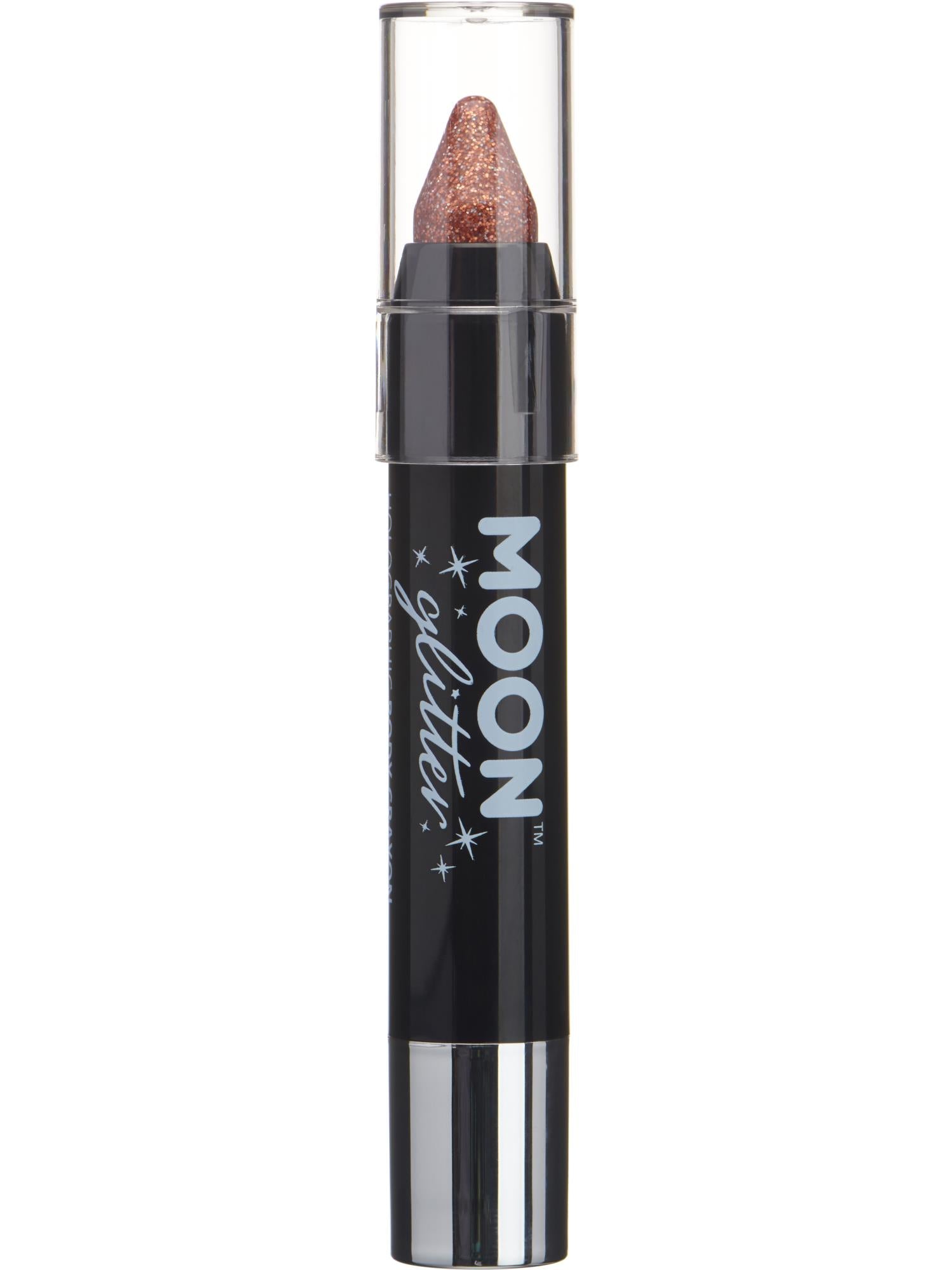 Moon Creations Glitter Holographic Body Crayons, Rose Gold, Single, 3.2g