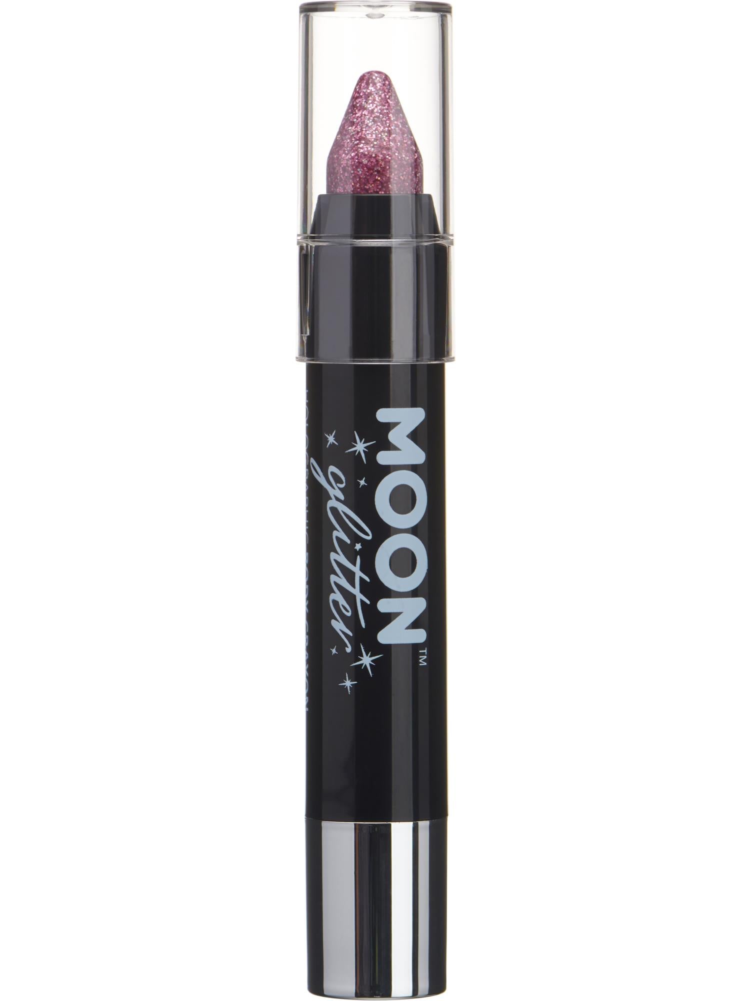 Moon Creations Glitter Holographic Body Crayons, Pink, Single, 3.2g