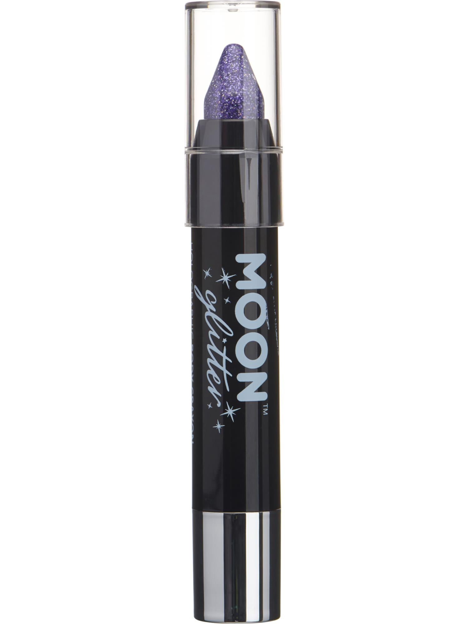 Moon Creations Glitter Holographic Body Crayons, Purple, Single, 3.2g
