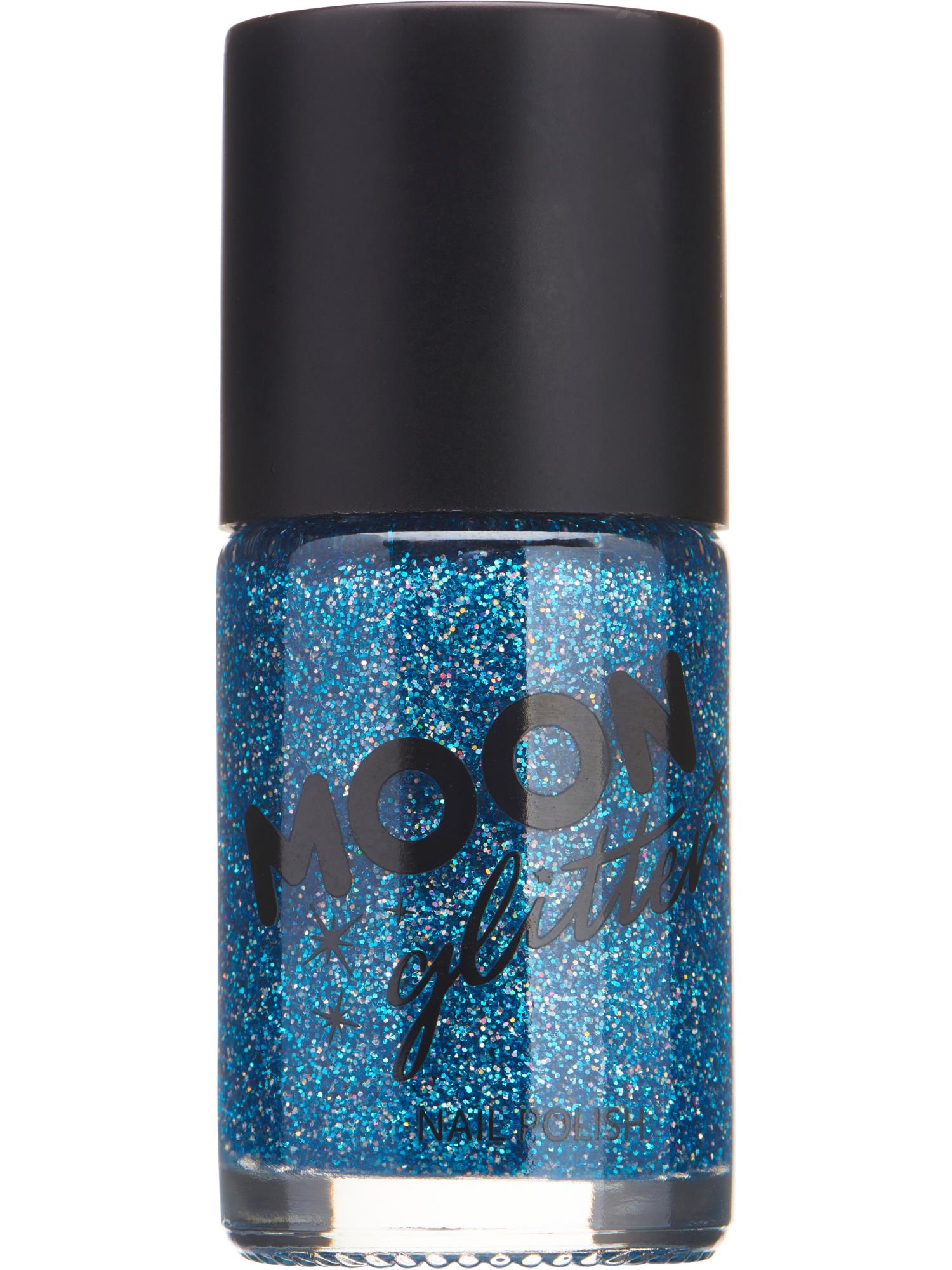 Moon Creations Glitter Holographic Nail Polish, Blue, Single, 14ml