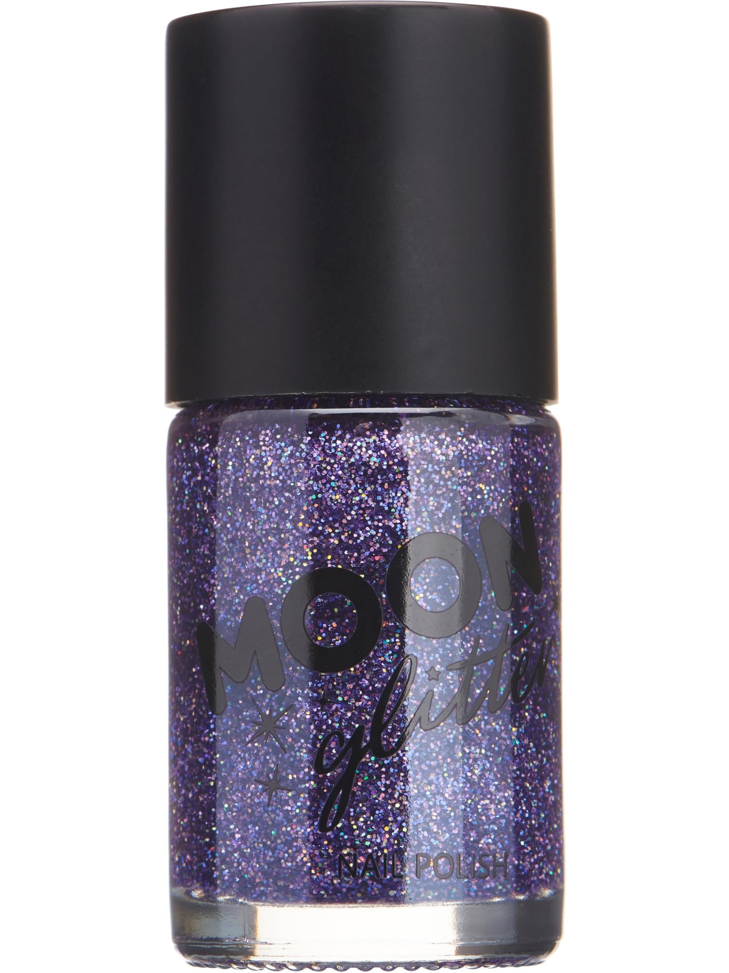 Moon Creations Glitter Holographic Nail Polish, Purple, Single, 14ml
