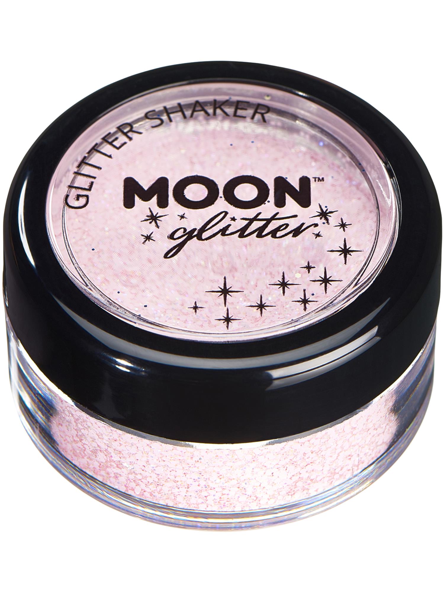Moon Creations Glitter Pastel Shakers, Baby Pink, Single, 5g