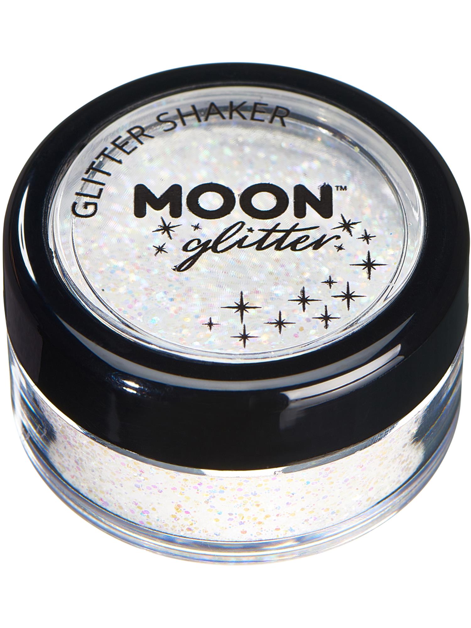 Moon Creations Glitter Pastel Shakers, White, Single, 5g