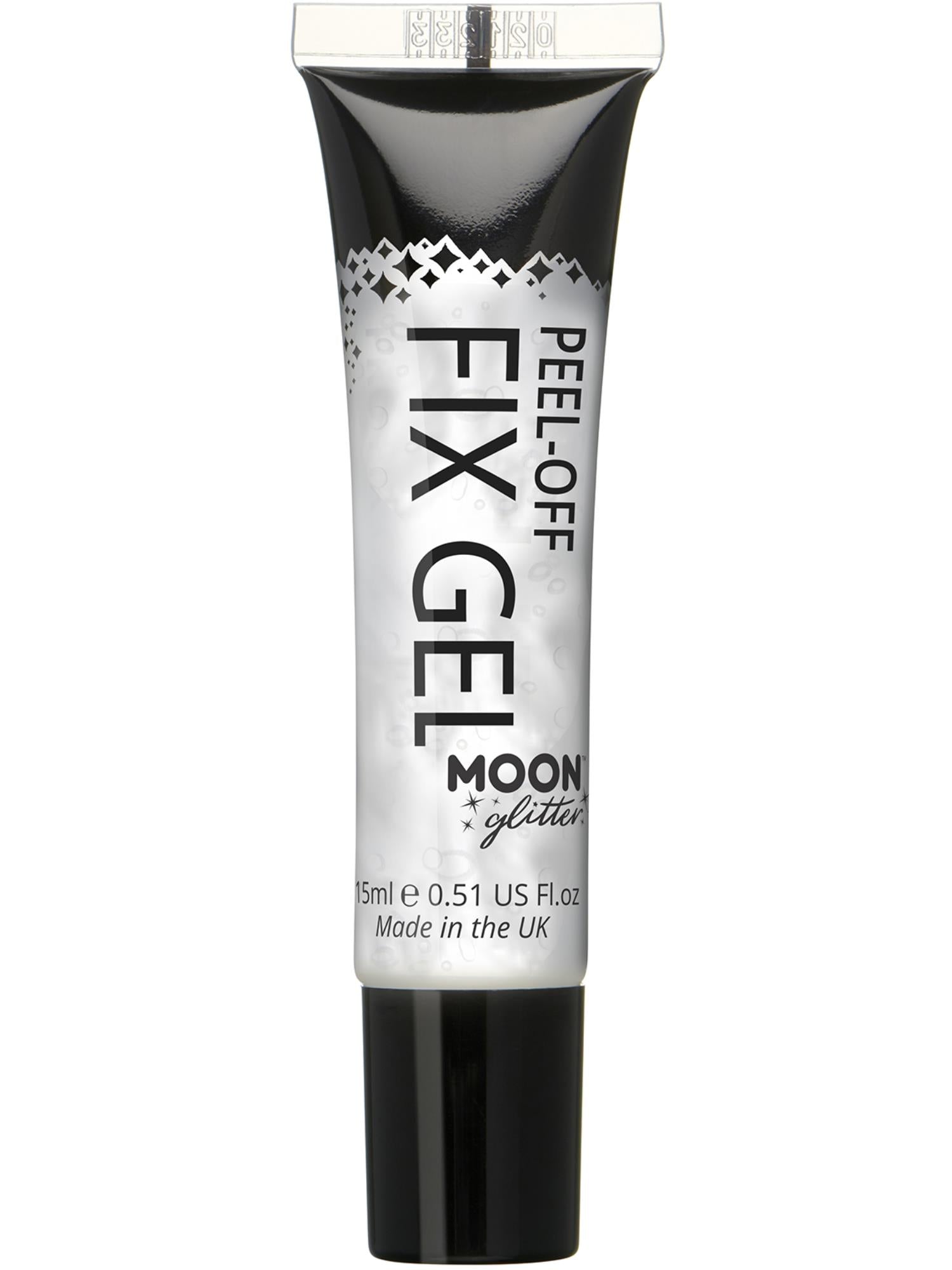 Moon Creations Glitter Peel-Off Glitter Fix Gel, Clear, Single