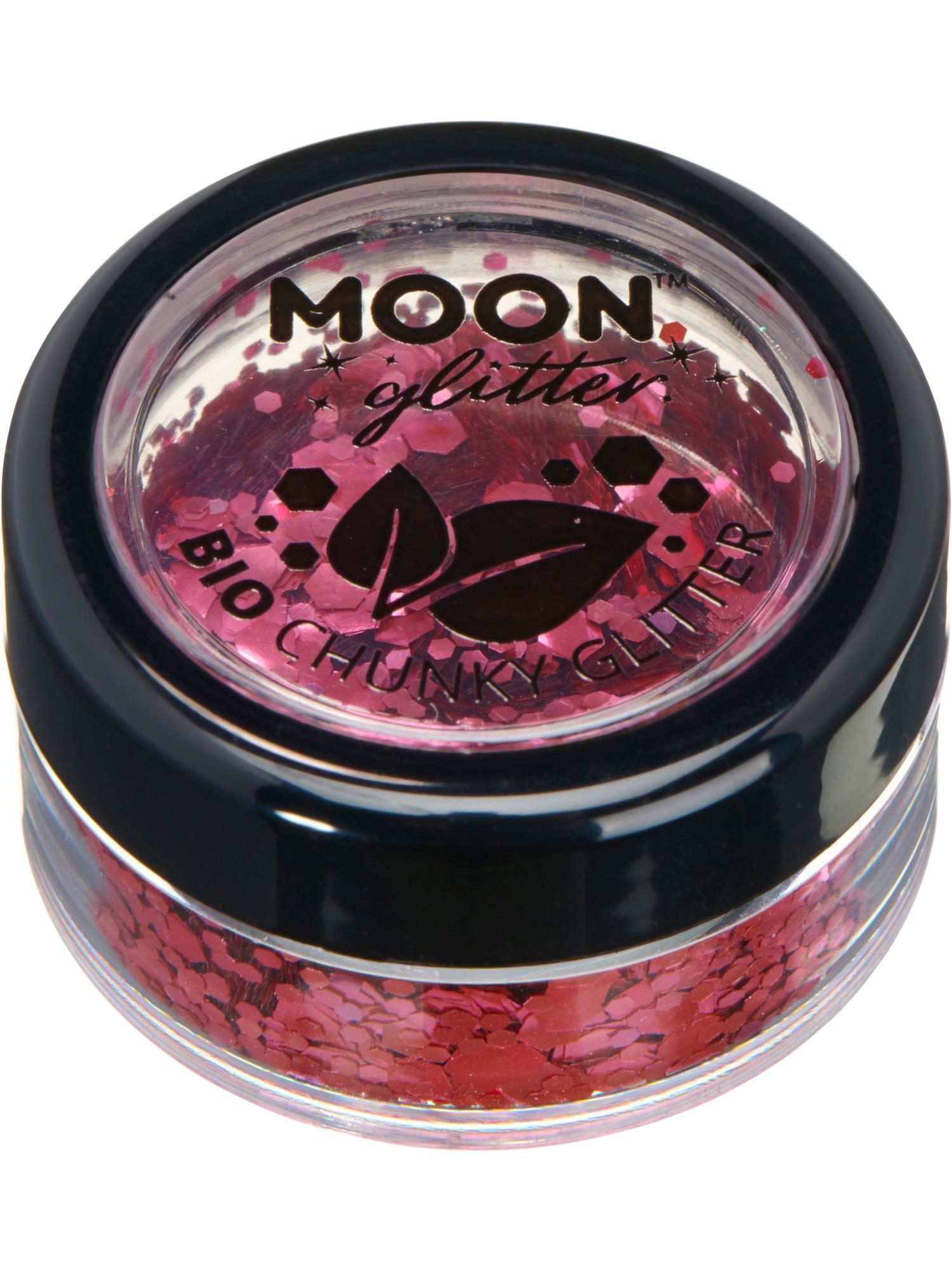Moon Creations Bio Chunky Glitter, Dark Rose, Single, 3g