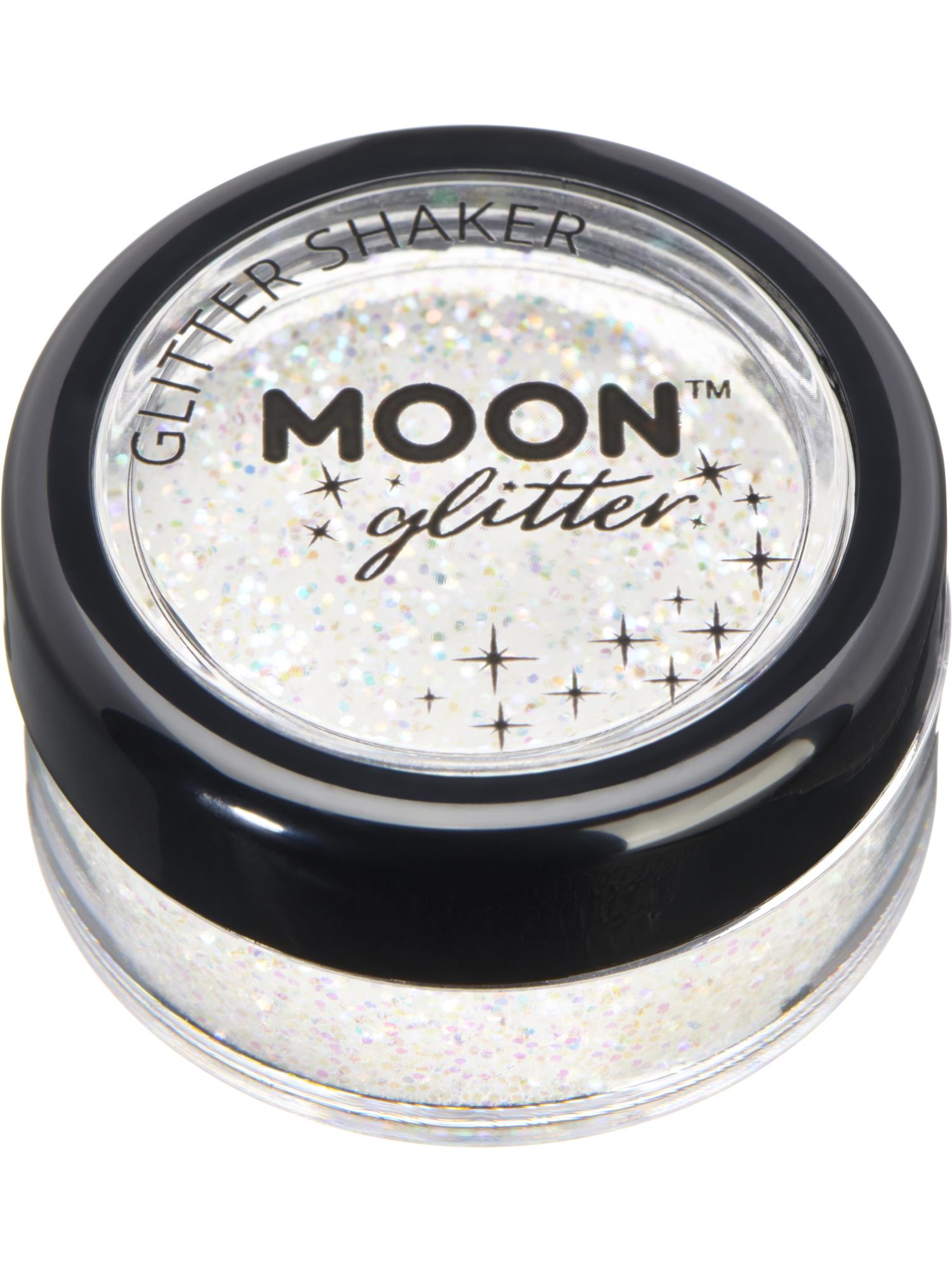Moon Creations Iridescent Glitter Shakers, White, Single, 5g