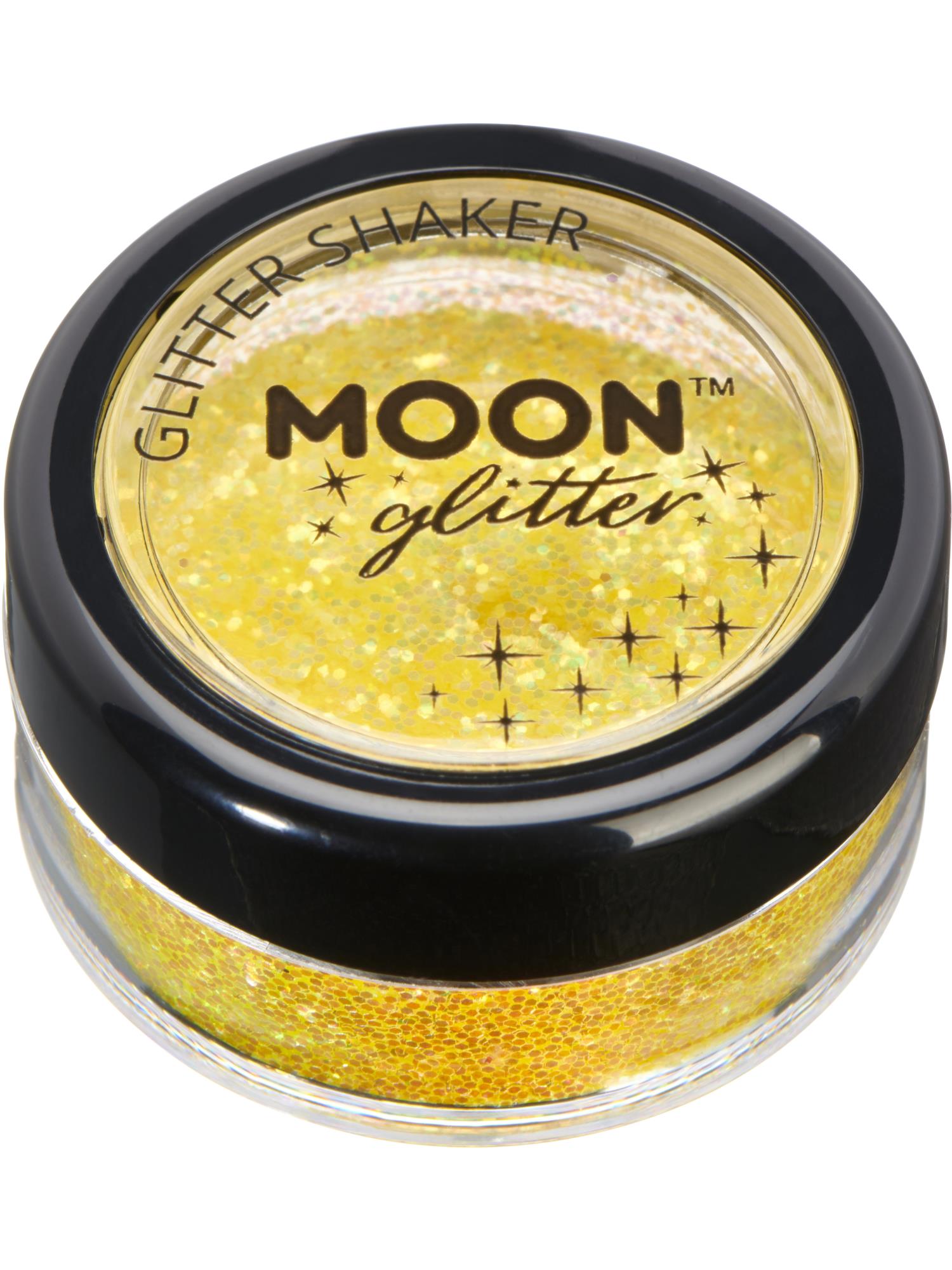 Moon Creations Iridescent Glitter Shakers, Yellow, Single, 5g