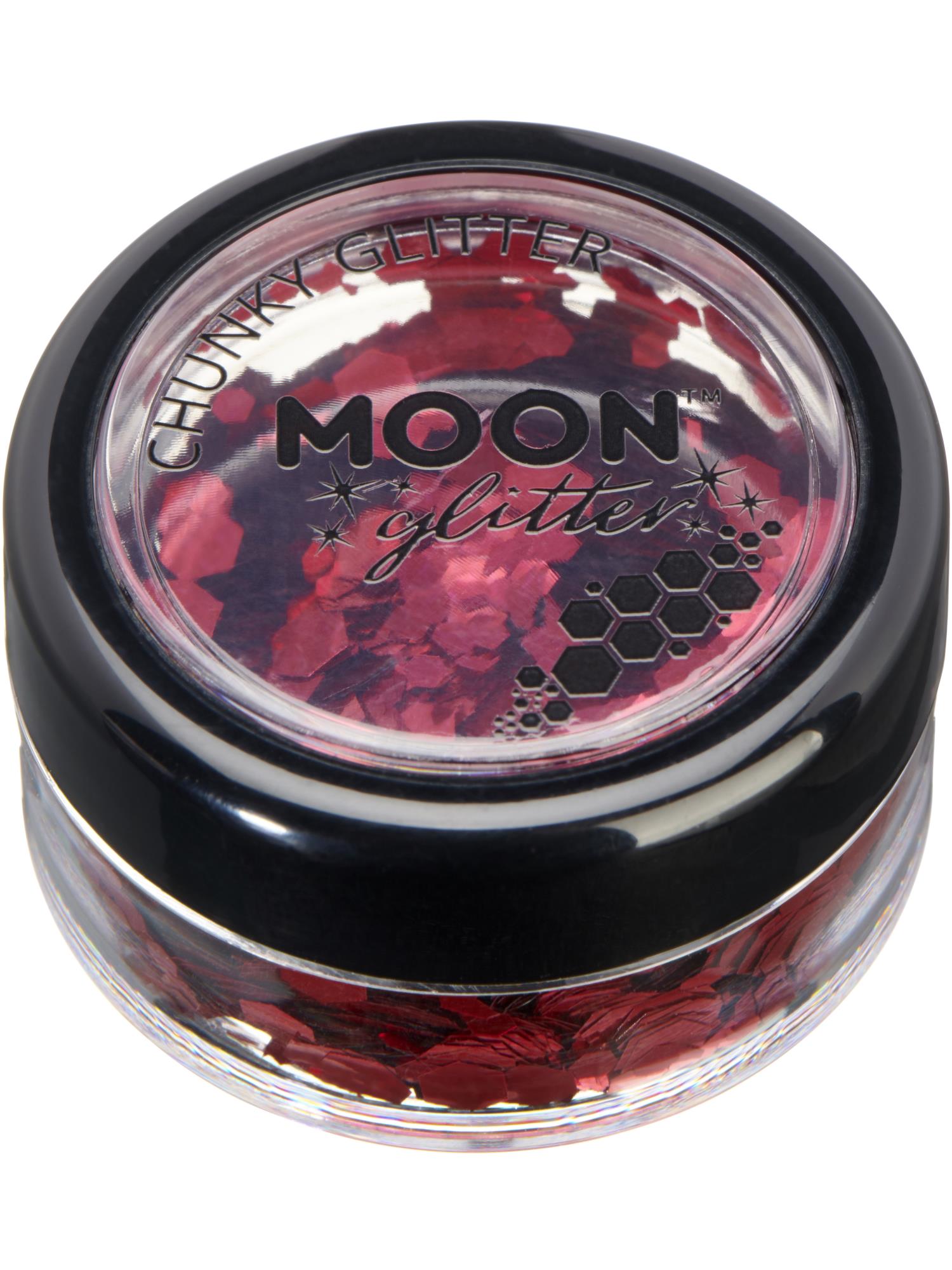 Moon Creations Classic Chunky Glitter, Red, Single, 3g