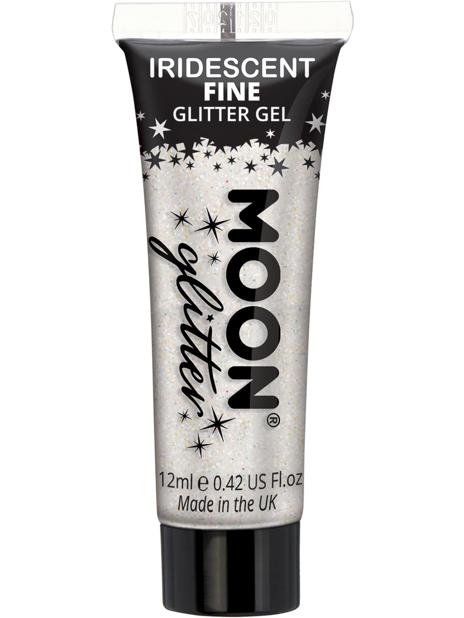 Moon Creations Iridescent Glitter Gel, White, Single, 12ml