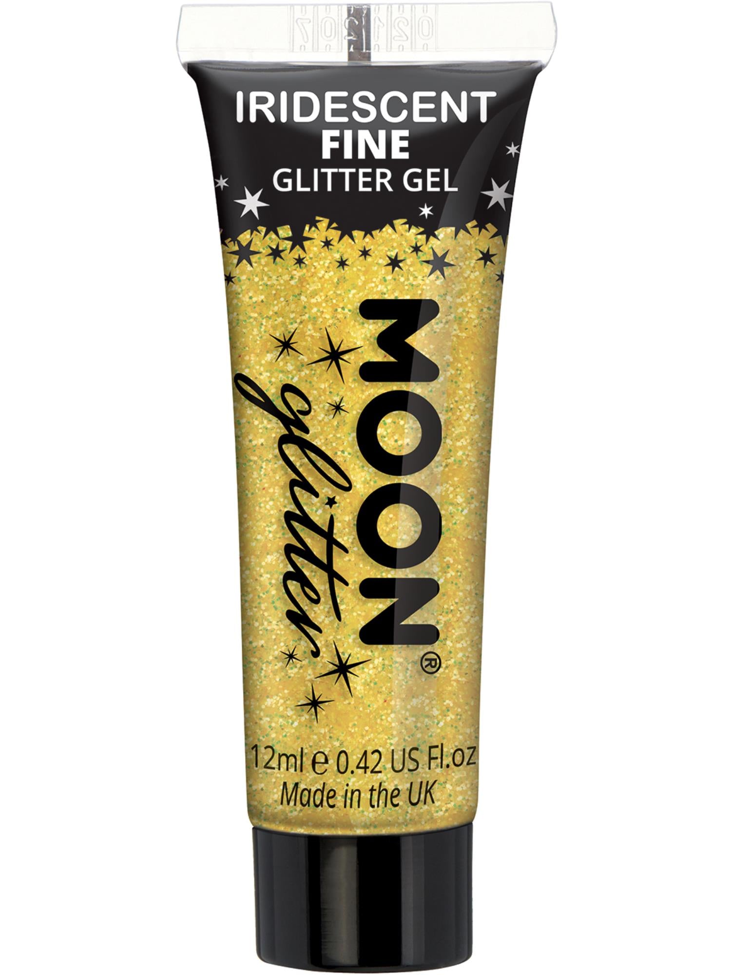 Moon Creations Iridescent Glitter Gel, Yellow, Single, 12ml