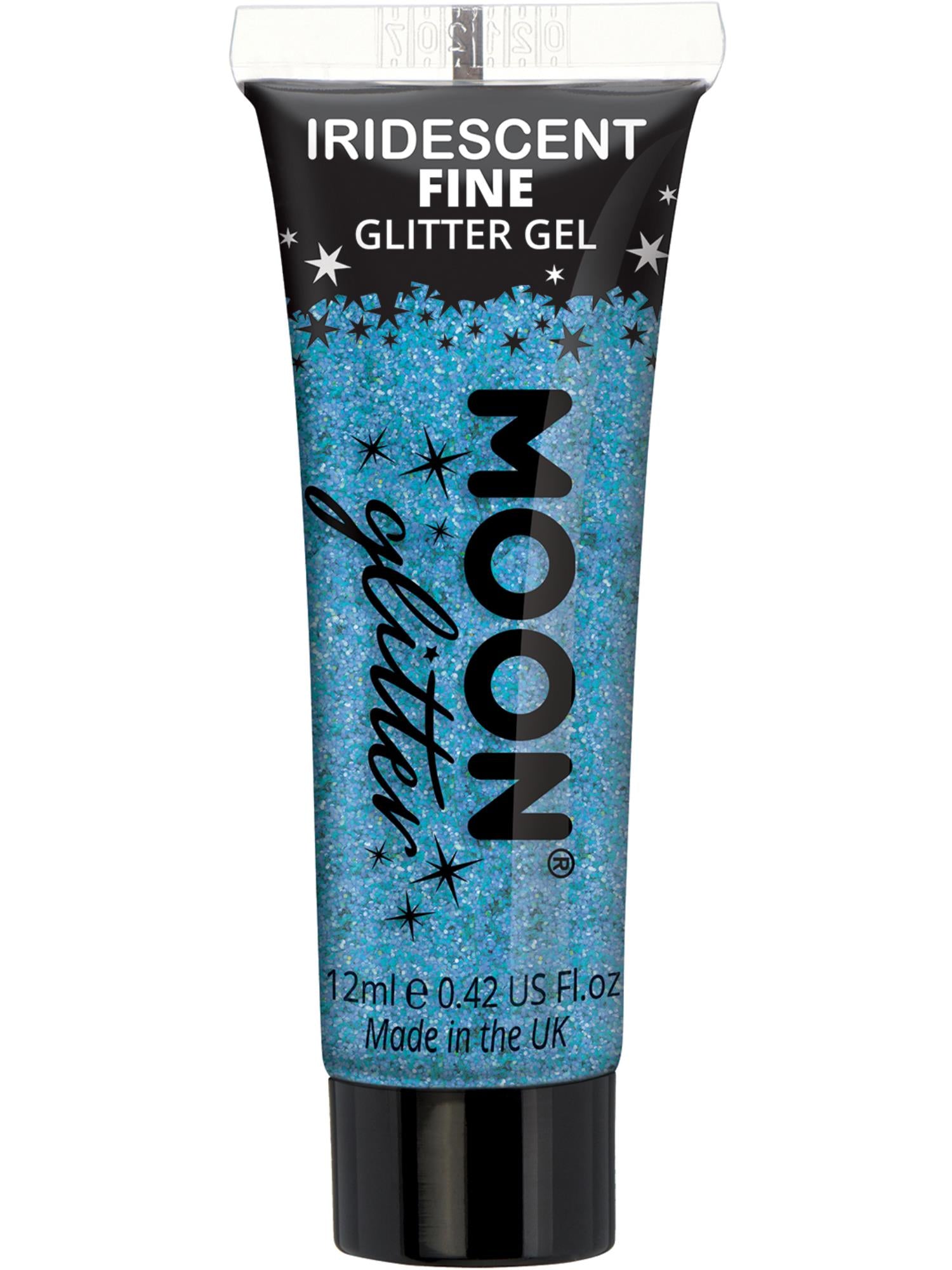 Moon Creations Iridescent Glitter Gel, Blue, Single, 12ml