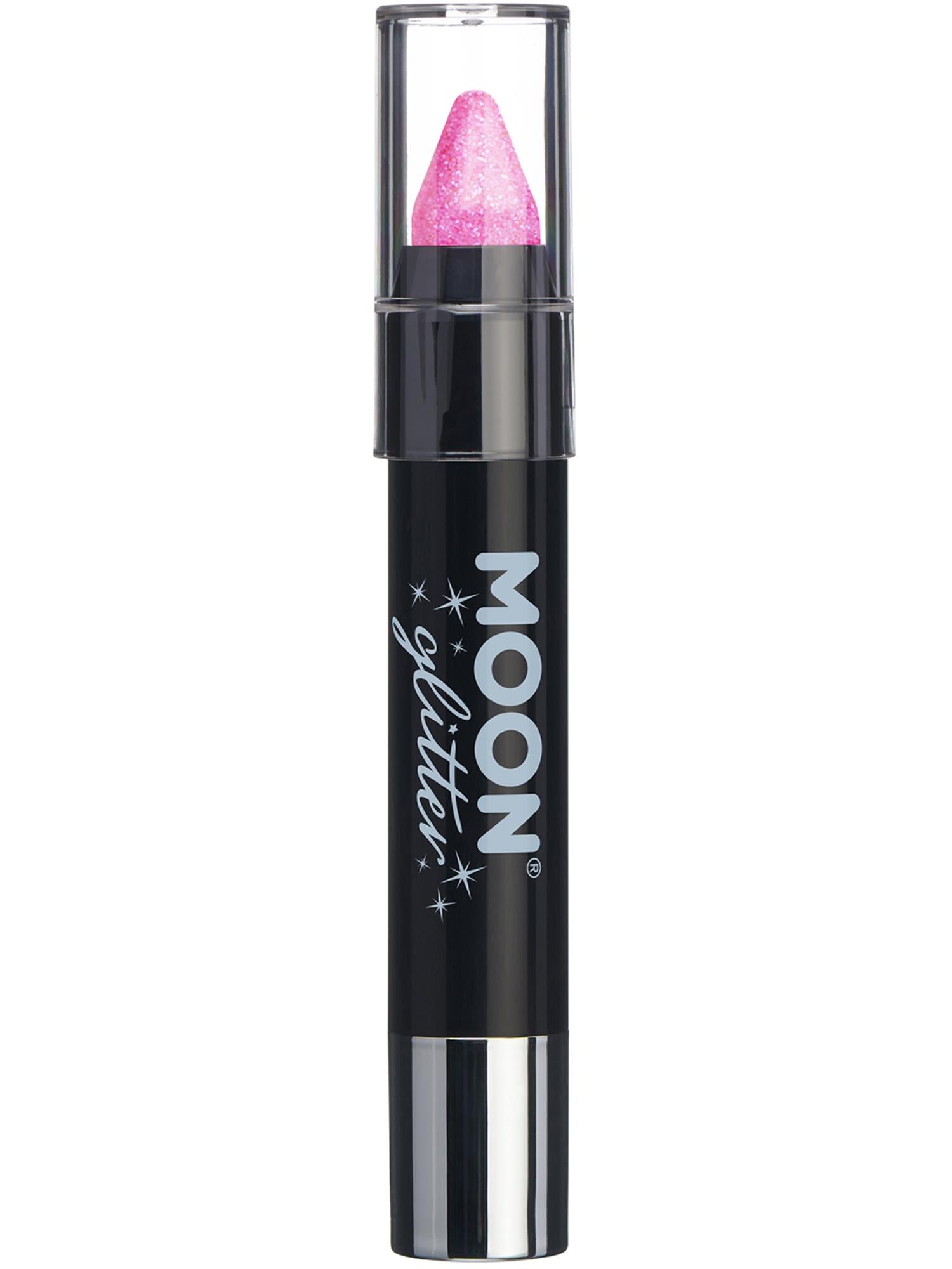 Moon Creations Glitter Iridescent Body Crayons, Pink, Single, 3.2g