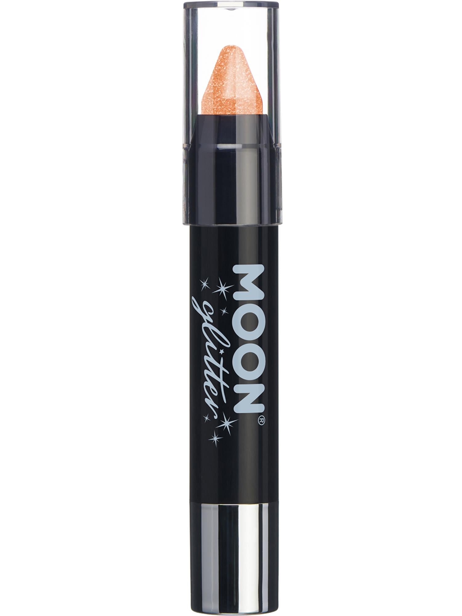Moon Creations Glitter Iridescent Body Crayons, Orange, Single, 3.2g