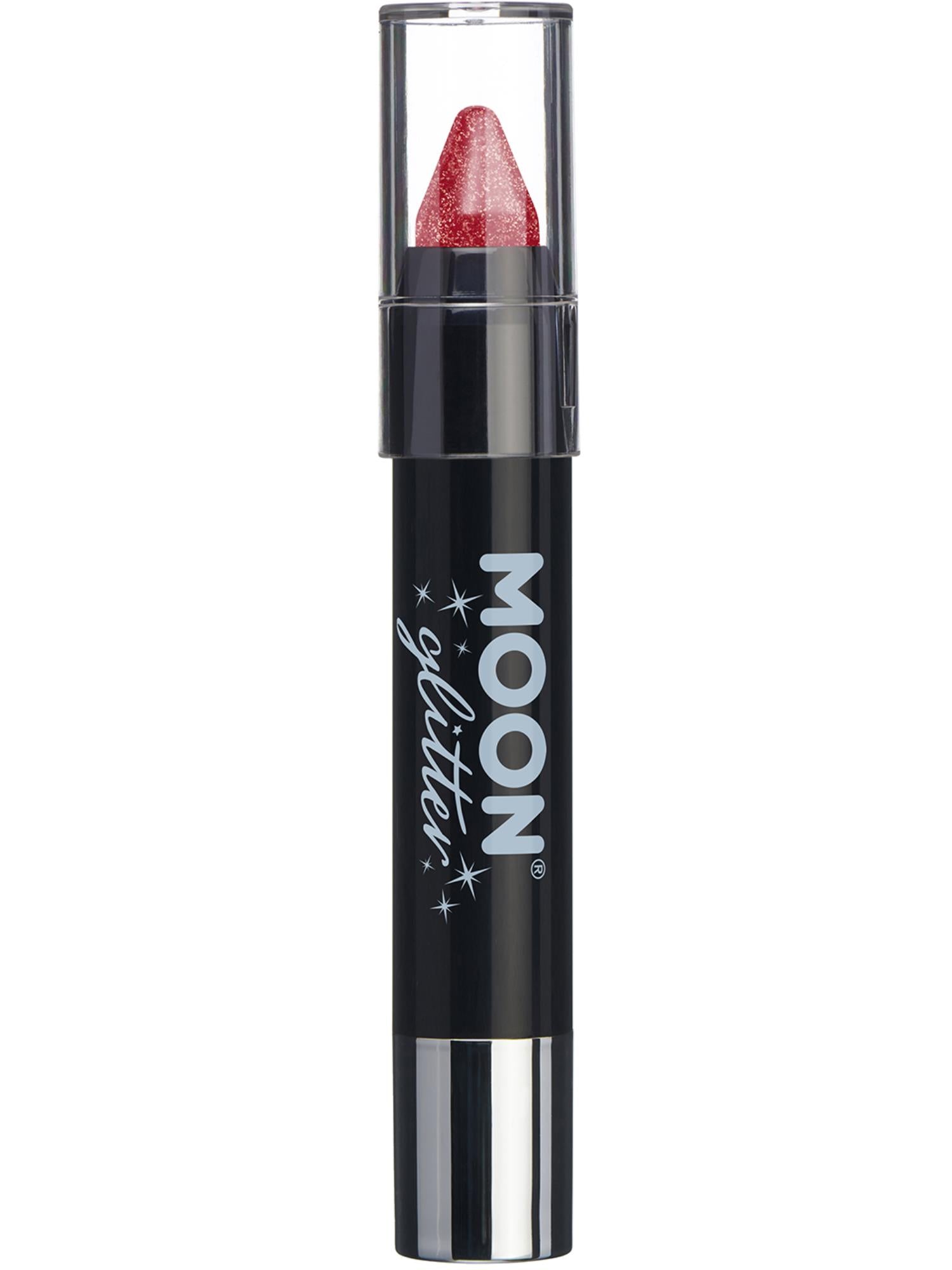 Moon Creations Glitter Iridescent Body Crayons, Cherry, Single, 3.2g