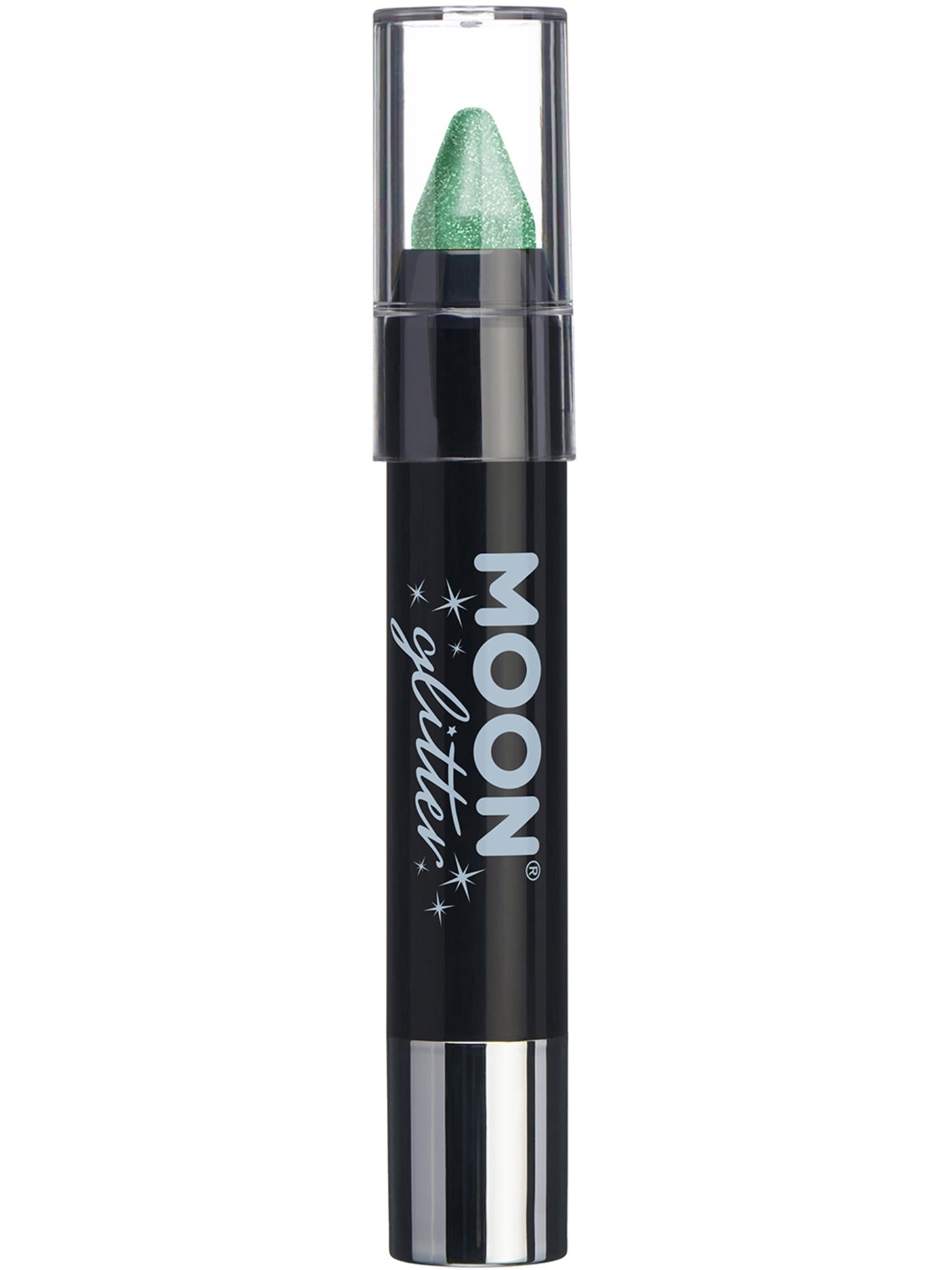 Moon Creations Glitter Iridescent Body Crayons, Green, Single, 3.2g