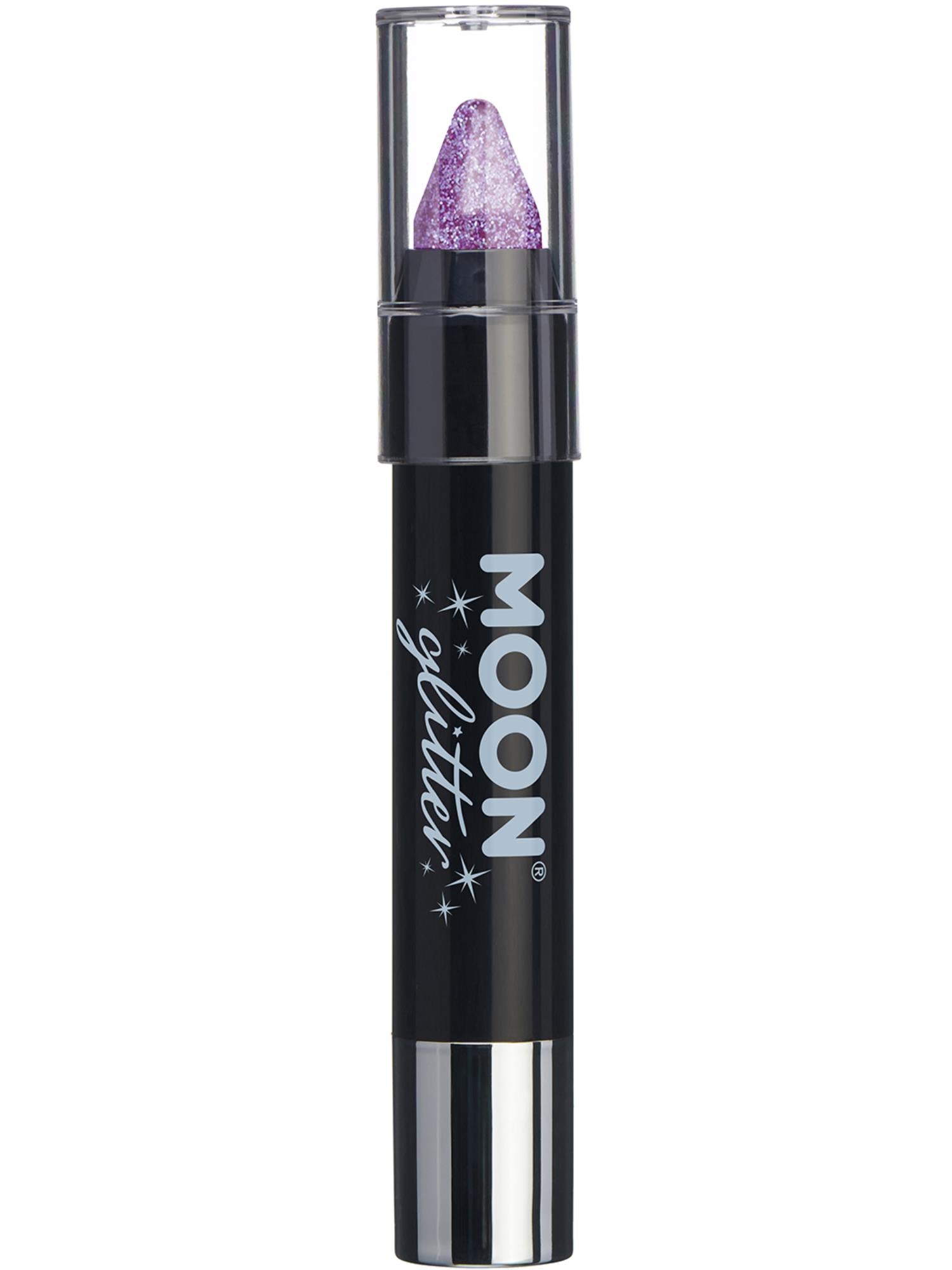 Moon Creations Glitter Iridescent Body Crayons, Purple, Single, 3.2g