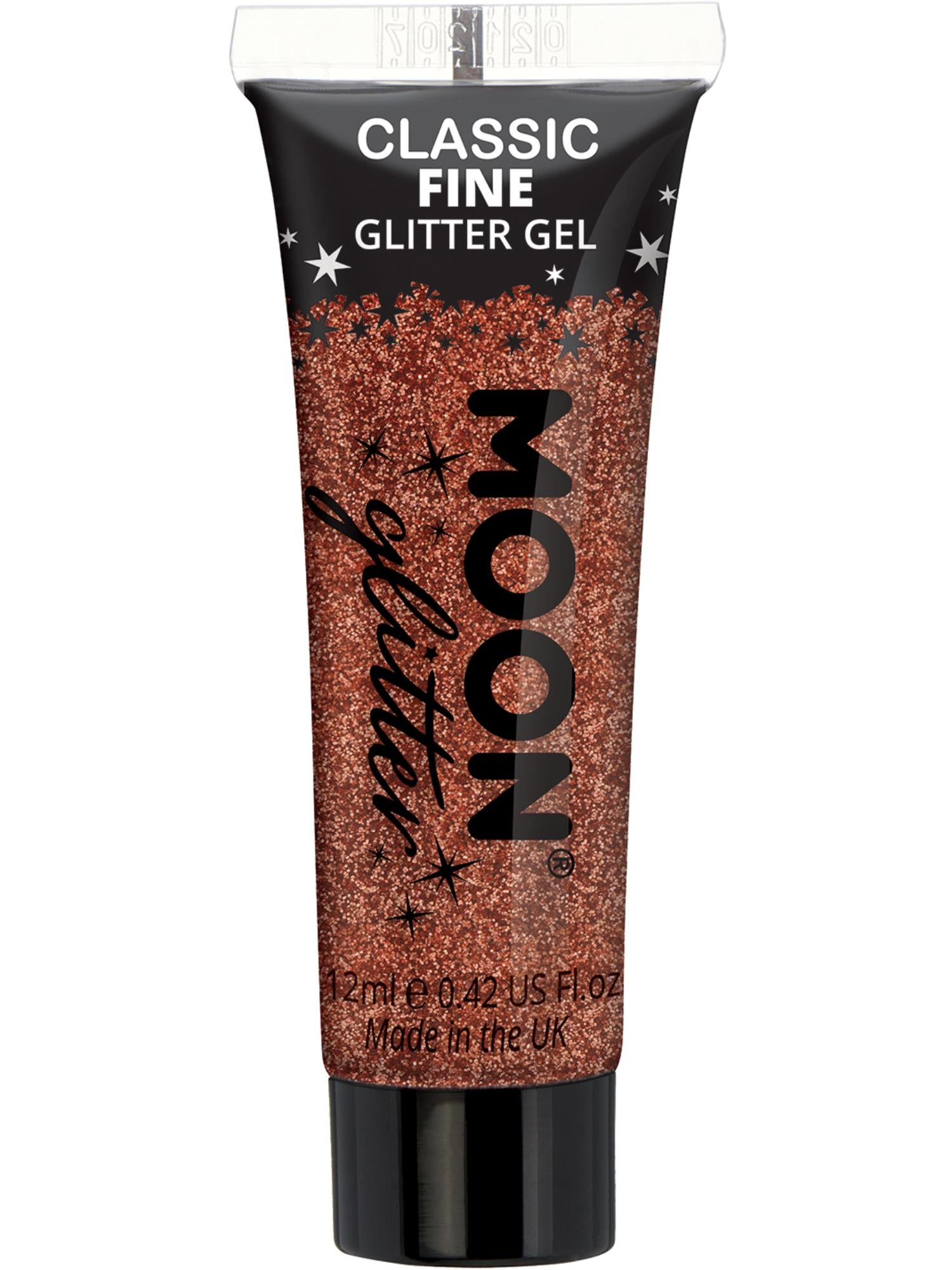 Moon Creations Classic Fine Glitter Gel, Copper Bronze, Single, 12ml