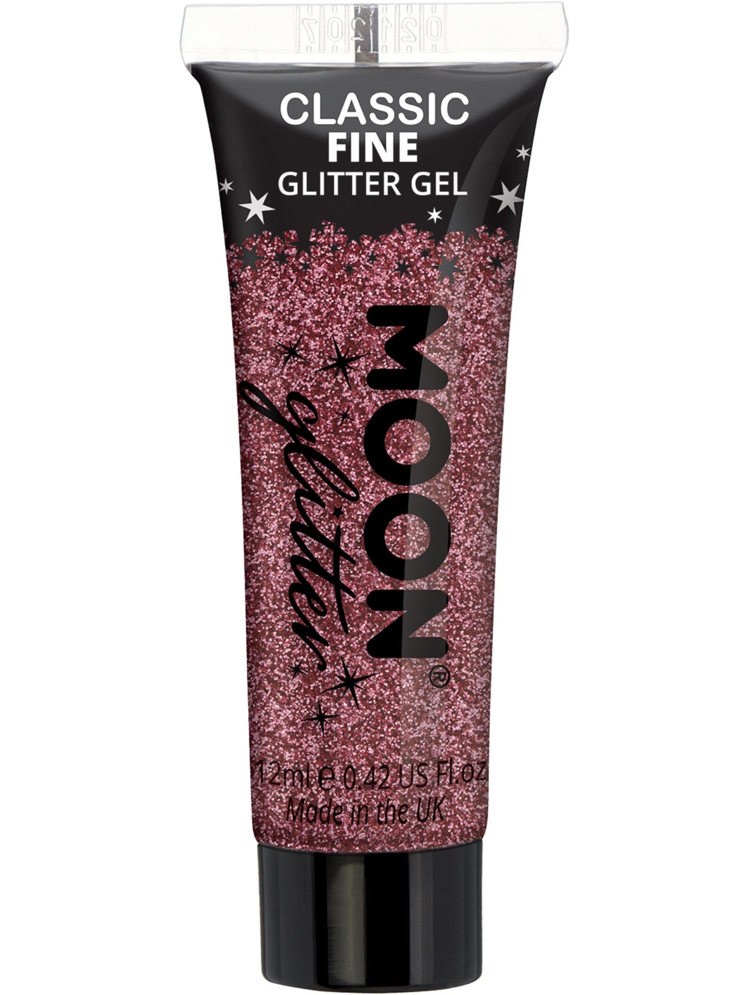 Moon Creations Classic Fine Glitter Gel, Pink, Single, 12ml