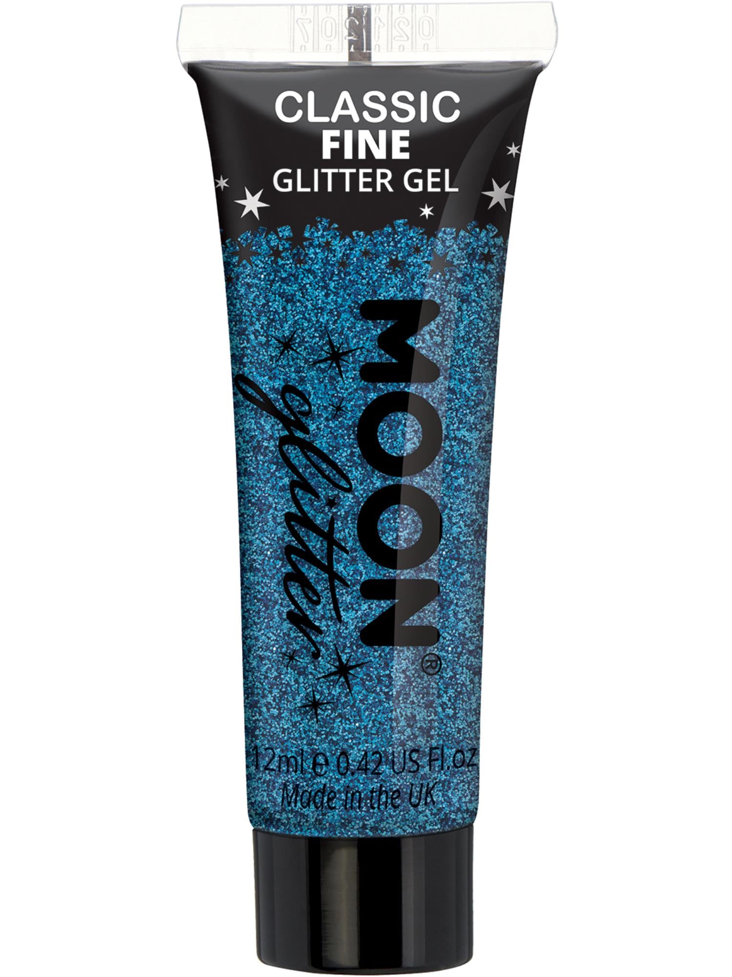 Moon Creations Classic Fine Glitter Gel, Blue, Single, 12ml