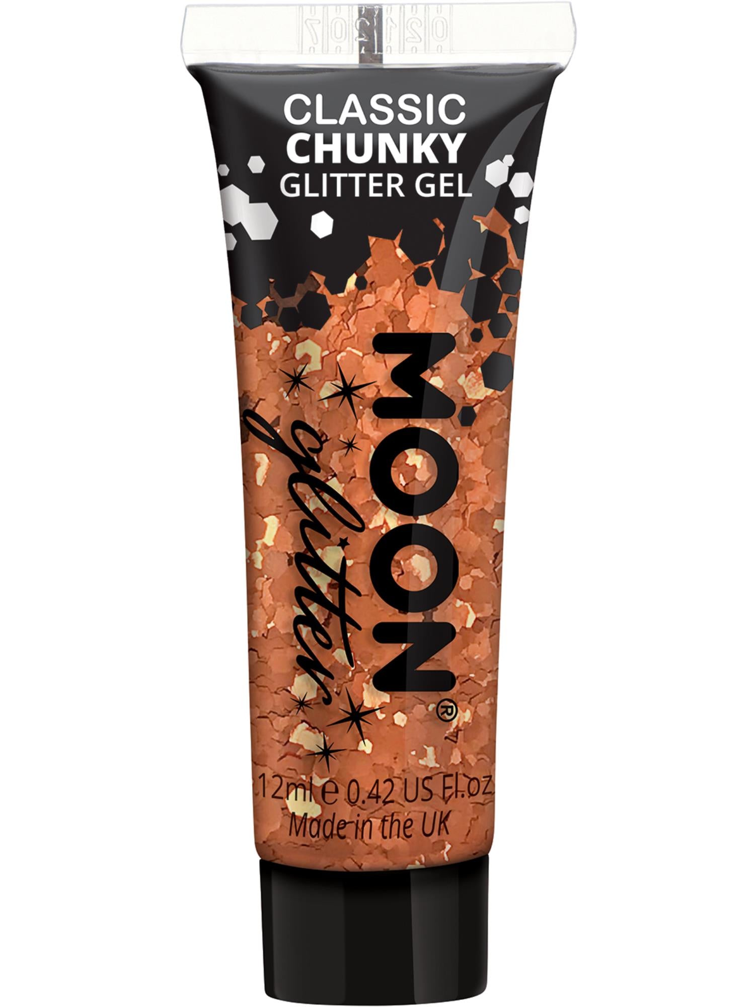 Moon Creations Classic Chunky Glitter Gel, Copper Bronze, Single, 12ml
