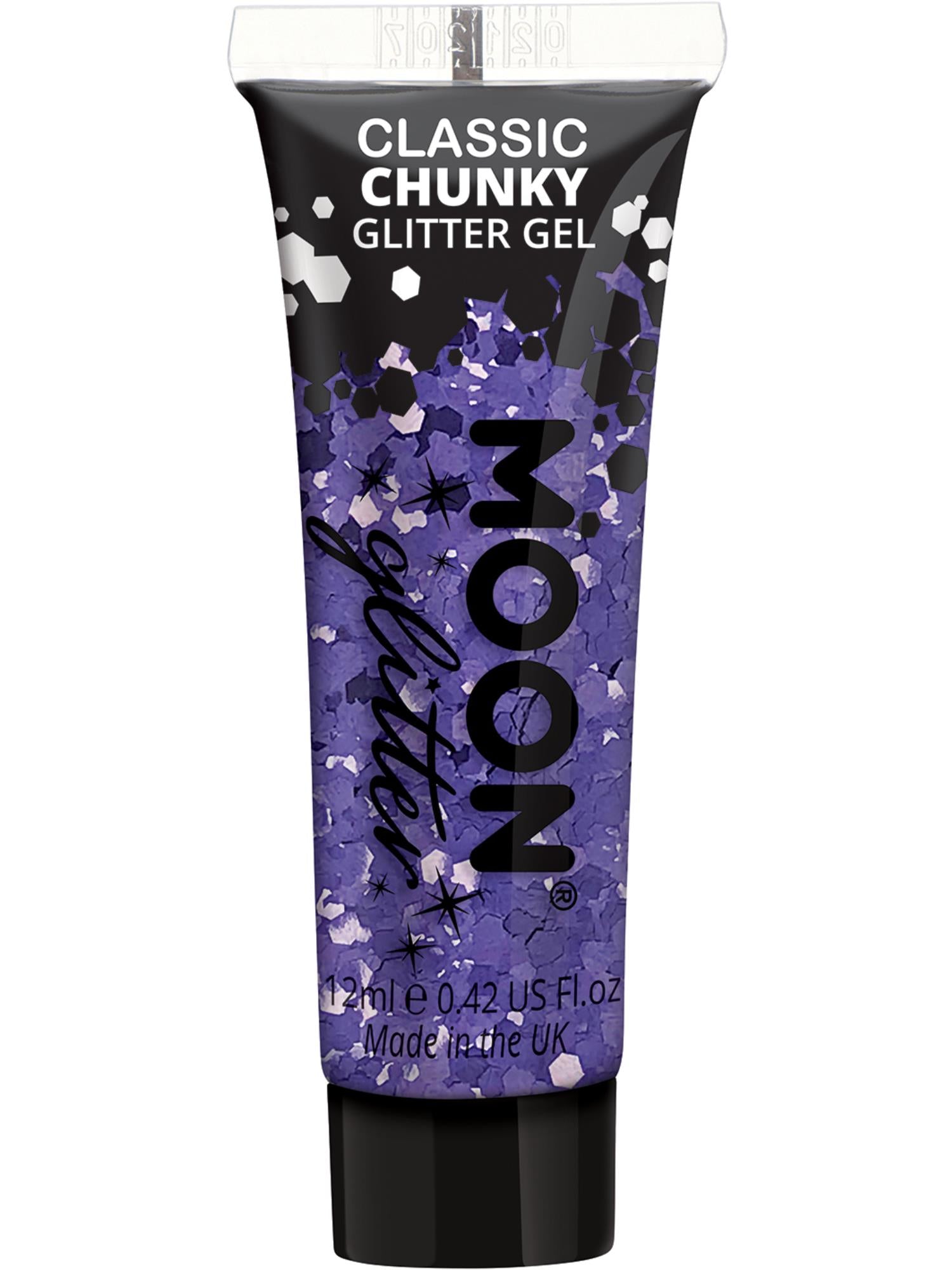 Moon Creations Classic Chunky Glitter Gel, Lavender, Single, 12ml