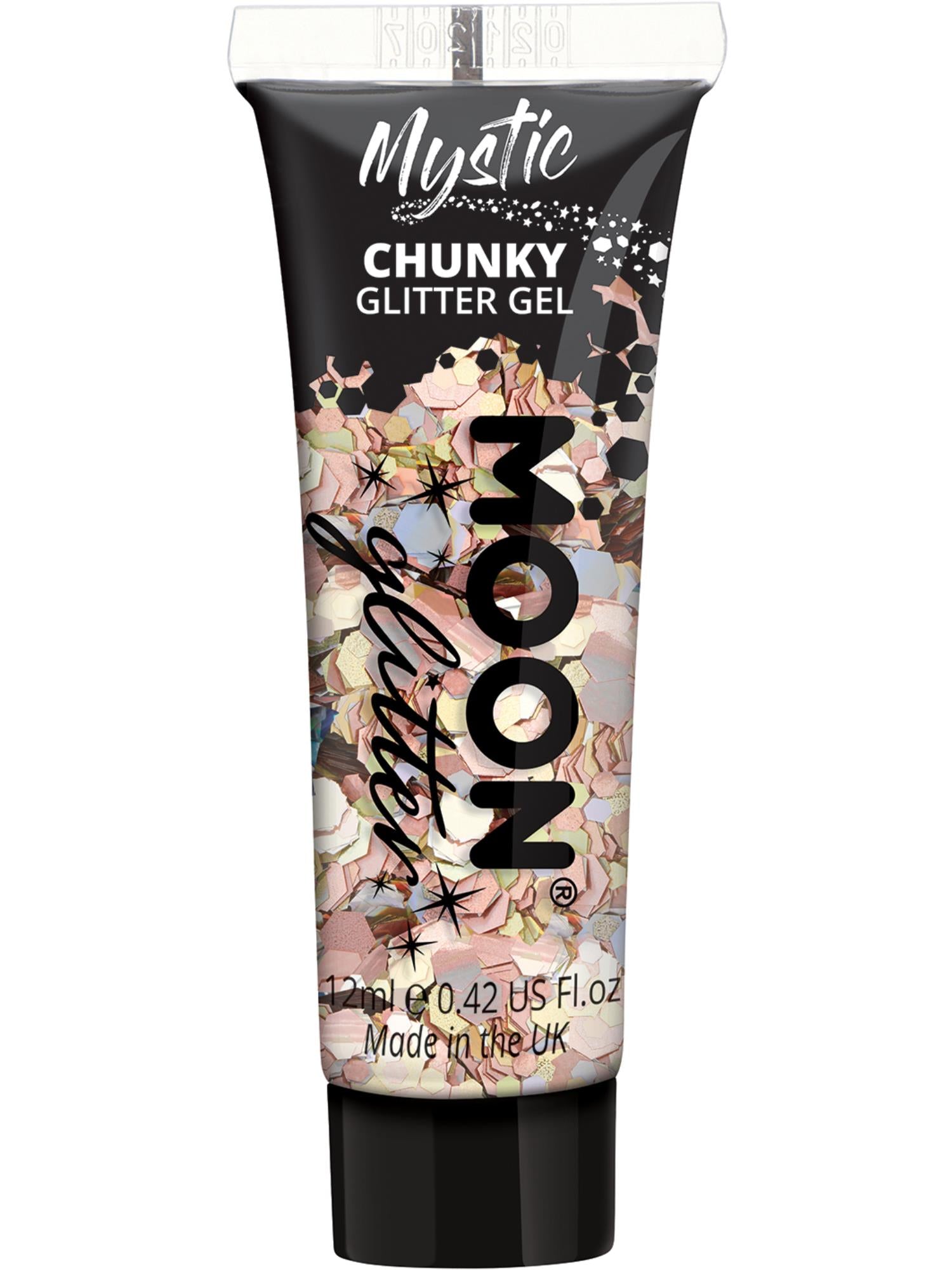 Moon Creations Mystic Chunky Glitter Gel, Mixed Colours, Single, 12ml, Prosecco