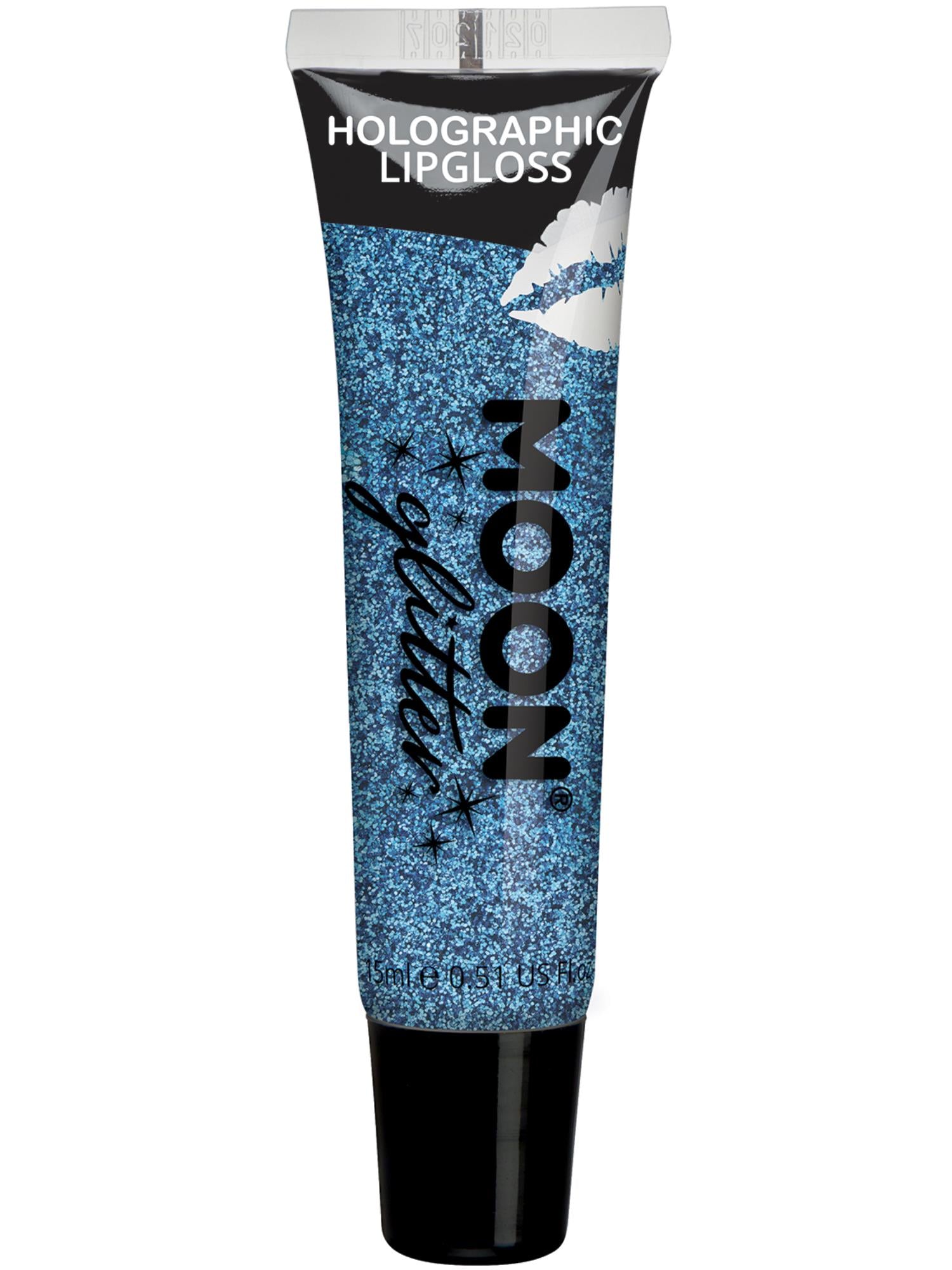 Moon Creations Holographic Glitter Lipgloss, Blue, Single, 15ml