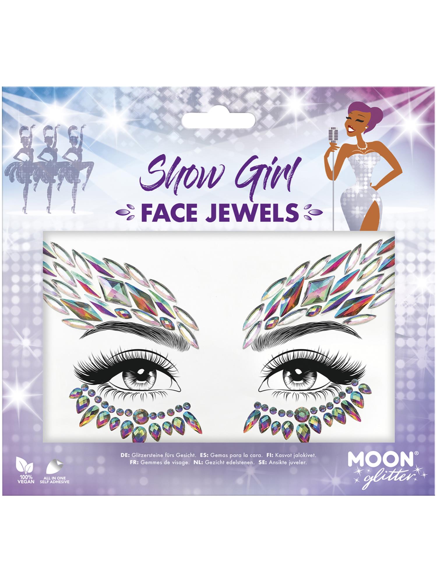Moon Creations Glitter Face Jewels, Show Girl