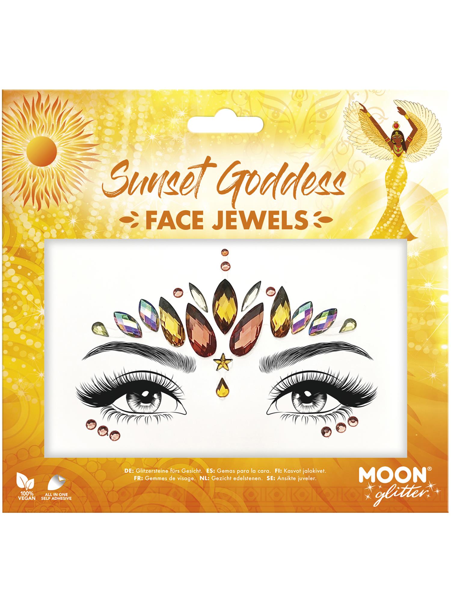 Moon Creations Glitter Face Jewels, Sunset Goddess