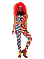 Creepy Clown Costume, Red & Blue Alternate