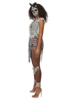 Dark Spirit Warrior Woman Costume, Blue Side