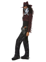 Deluxe Dark Spirit Western Cowgirl Costume, Burgundy Side