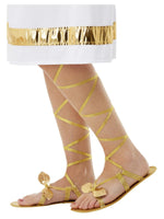 Grecian Lace Up Sandals, Gold Alternate