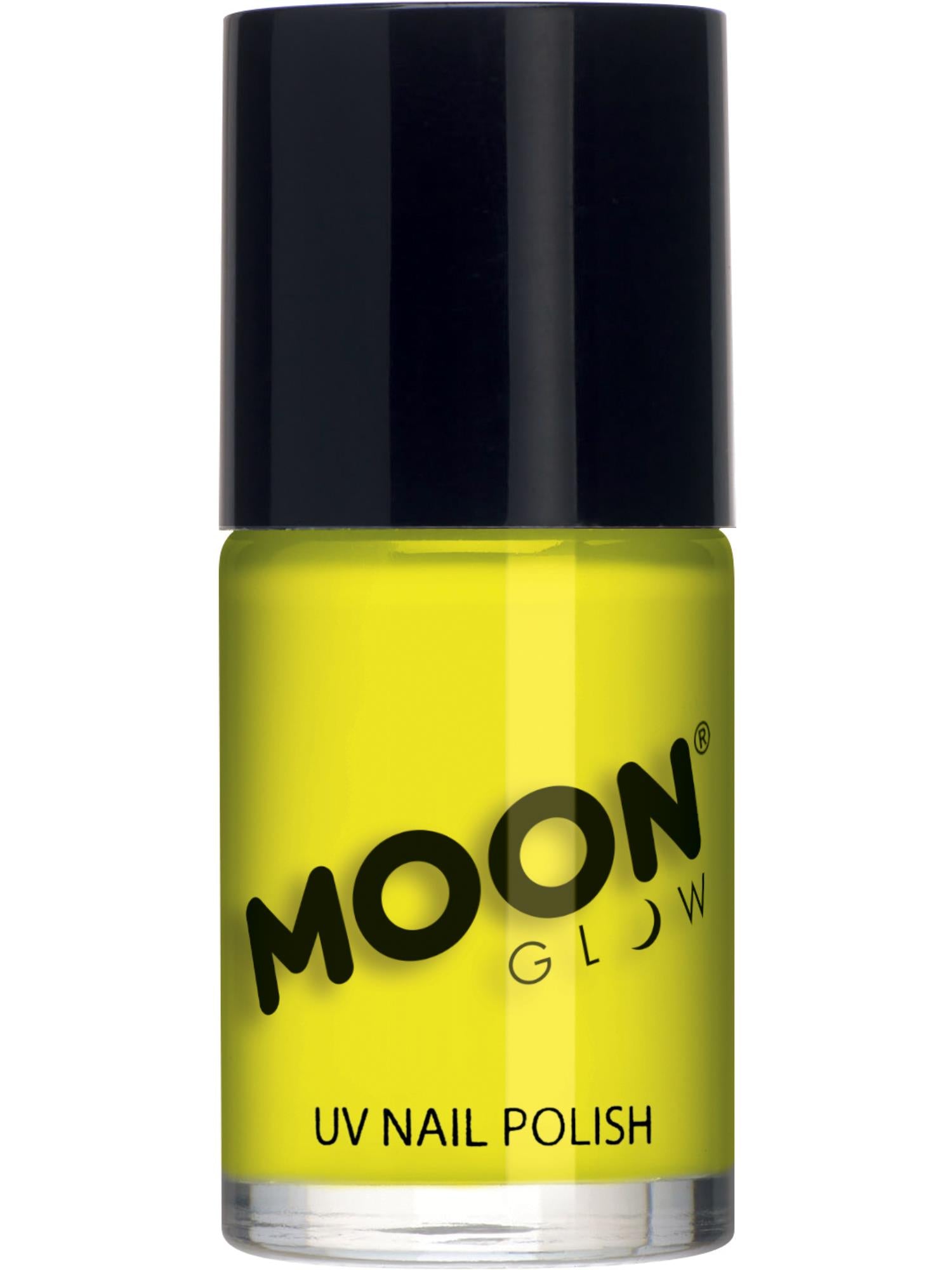 Moon Creations Glow Intense Neon UV Nail Polish, Intense Yellow, Single, 14ml