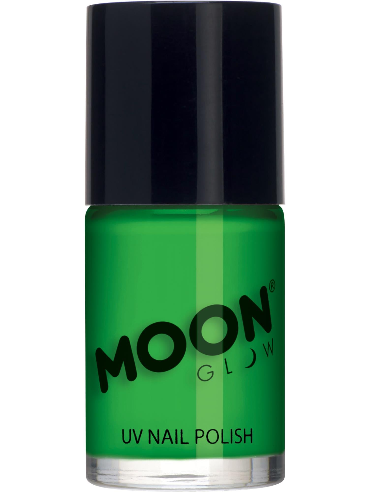 Moon Creations Glow Intense Neon UV Nail Polish, Intense Green, Single, 14ml