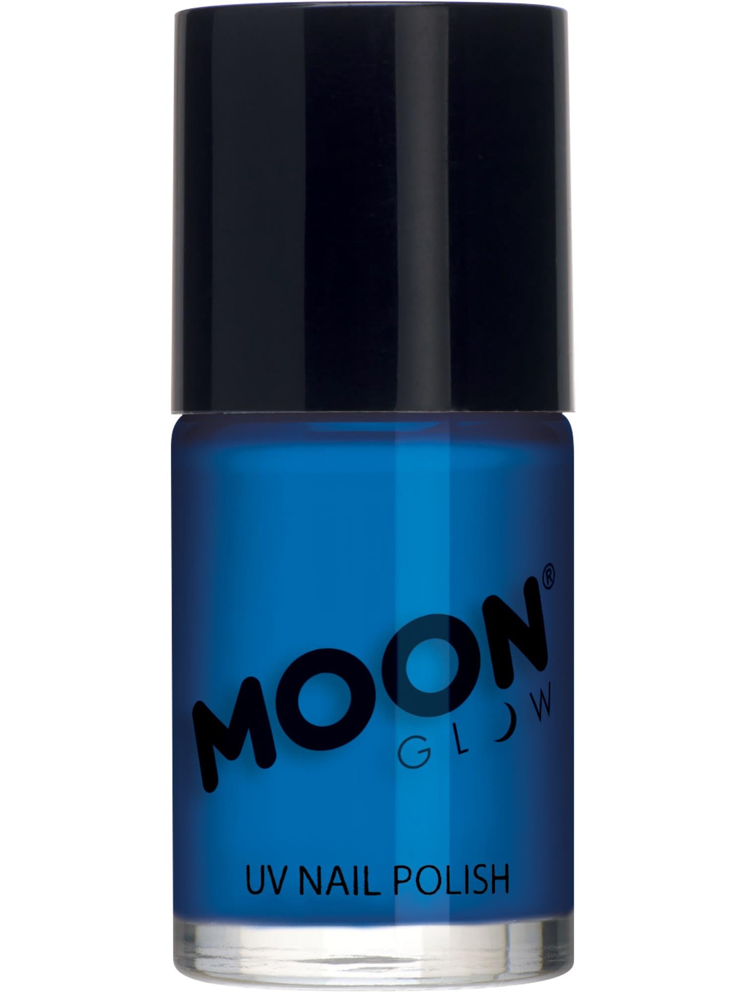 Moon Creations Glow Intense Neon UV Nail Polish, Intense Blue, Single, 14ml