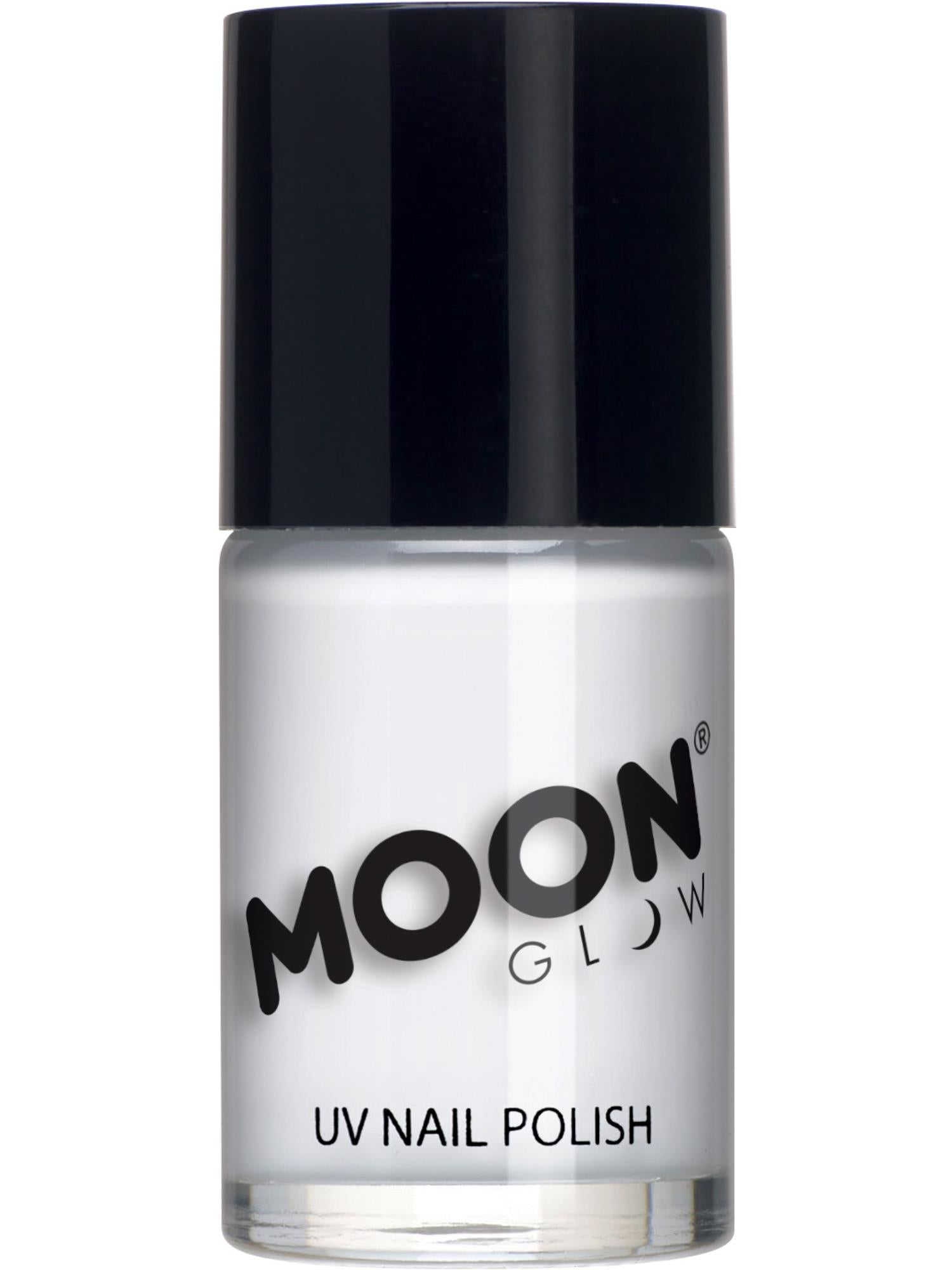 Moon Creations Glow Intense Neon UV Nail Polish, White, Single, 14ml