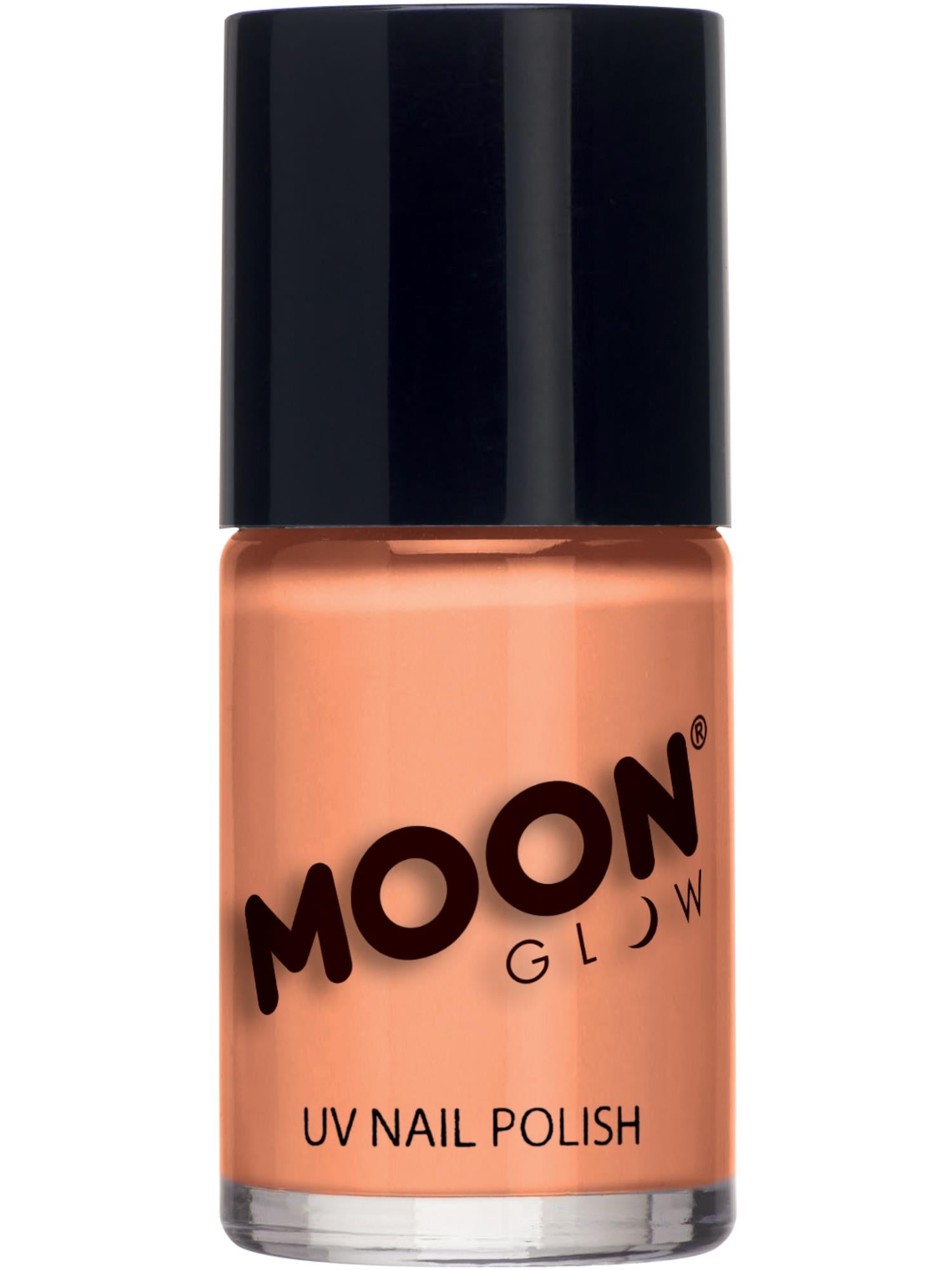 Moon Creations Glow Pastel Neon UV Nail Polish, PastelOrange, Single, 14 ml