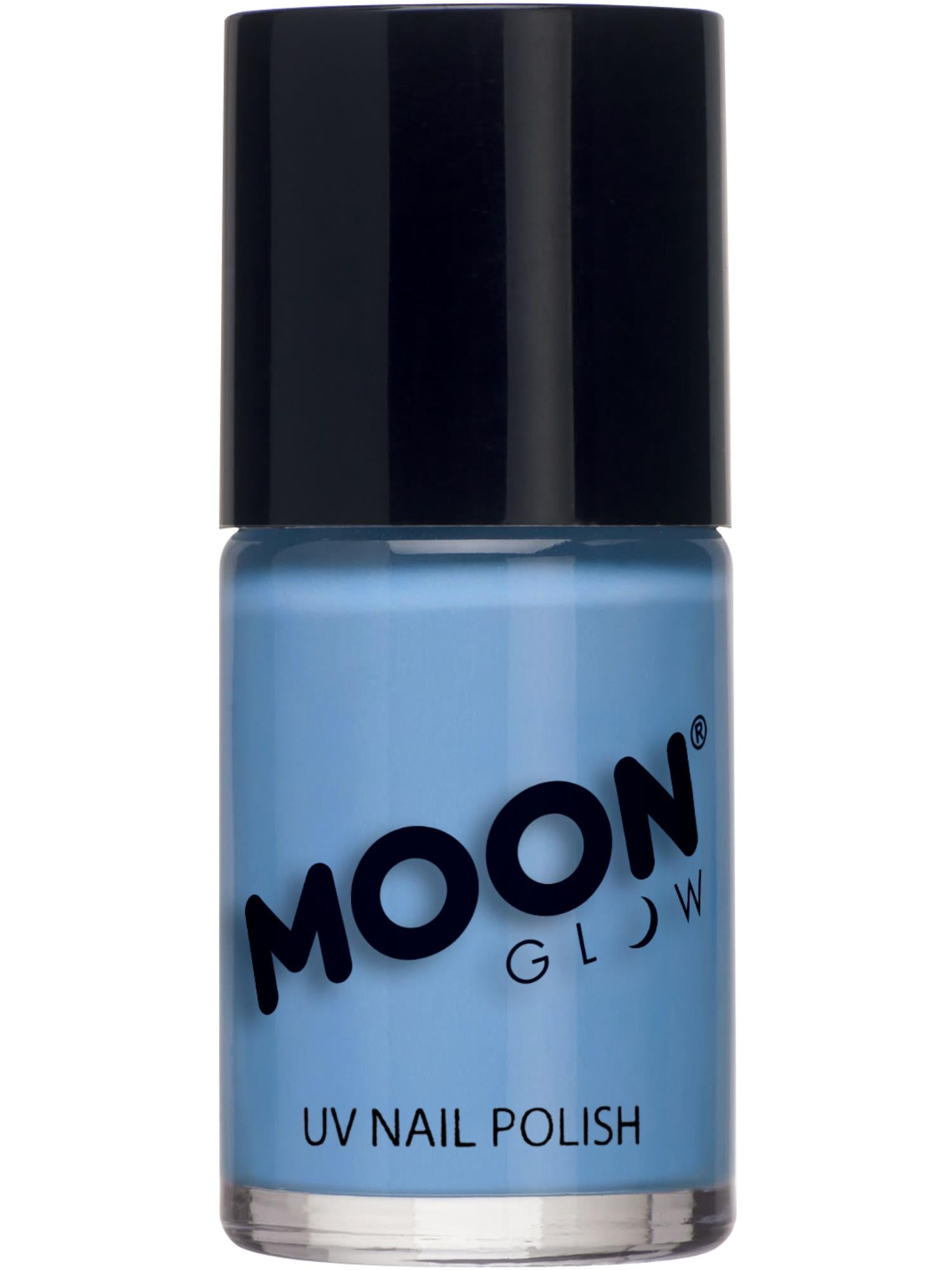 Moon Creations Glow Pastel Neon UV Nail Polish, Pastel Blue, Single, 14ml