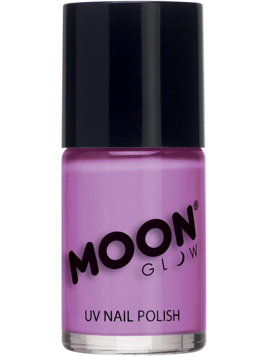 Moon Creations Glow Neon UV Glitter Nail Polish, Pink, 14ml Single
