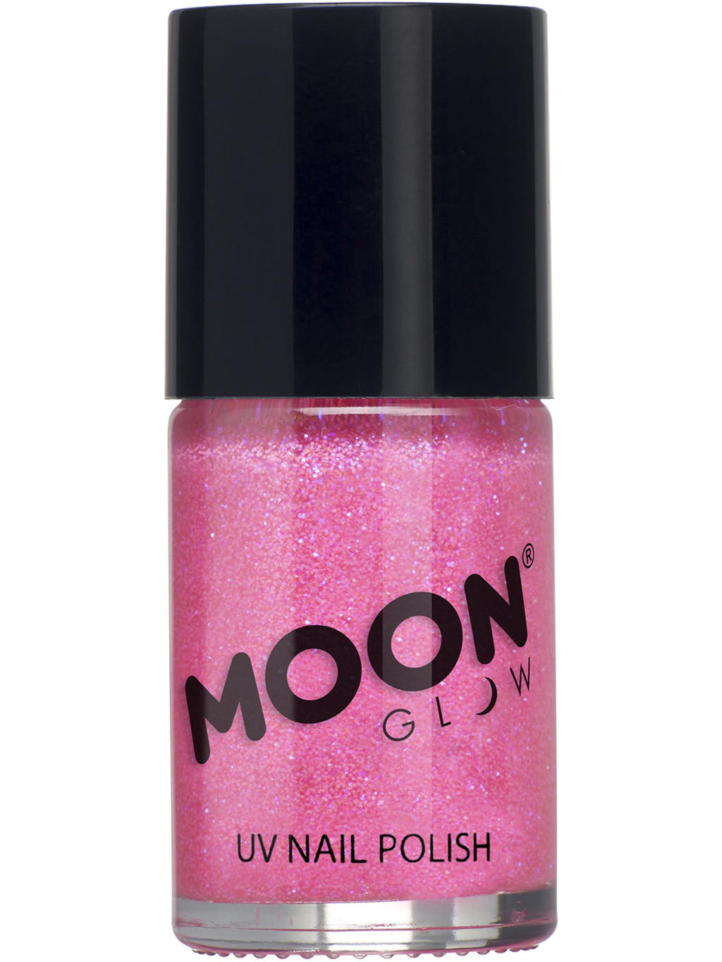 Moon Creations Glow Neon UV Glitter Nail Polish, Magenta, 14ml Single